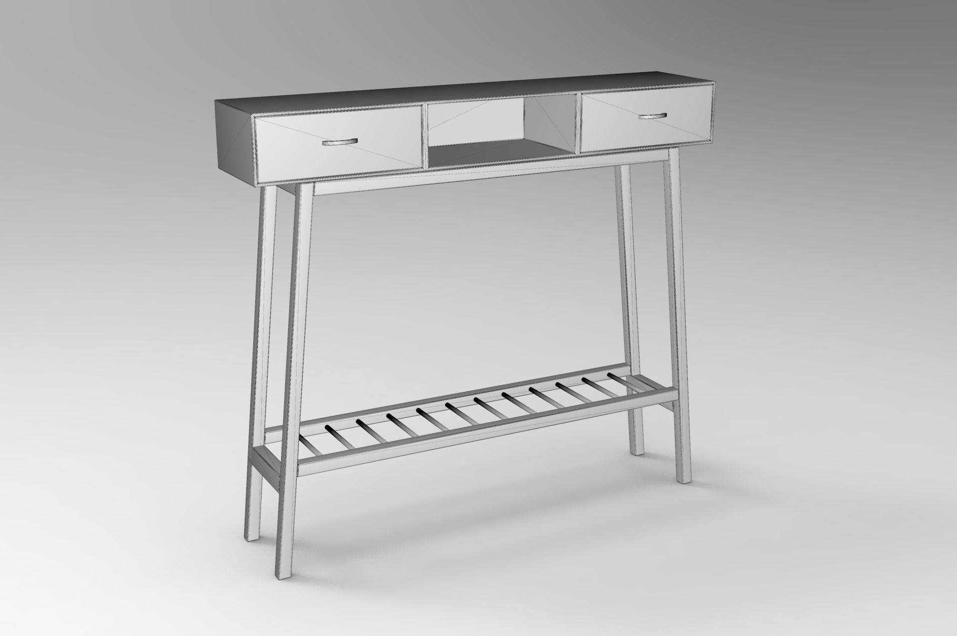 Sofa Table Low-poly 3D model_5
