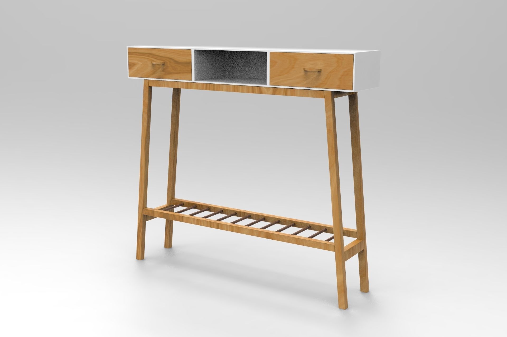 Sofa Table Low-poly 3D model_1