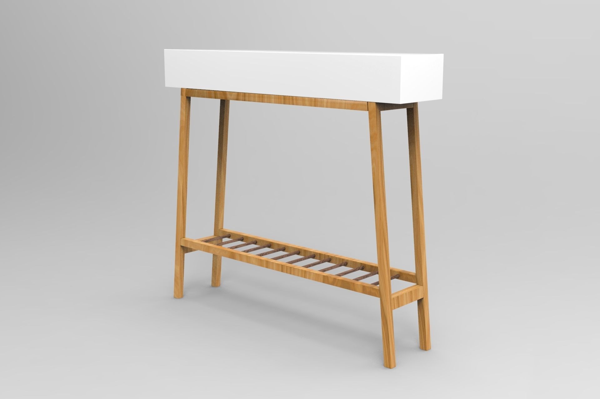 Sofa Table Low-poly 3D model_3