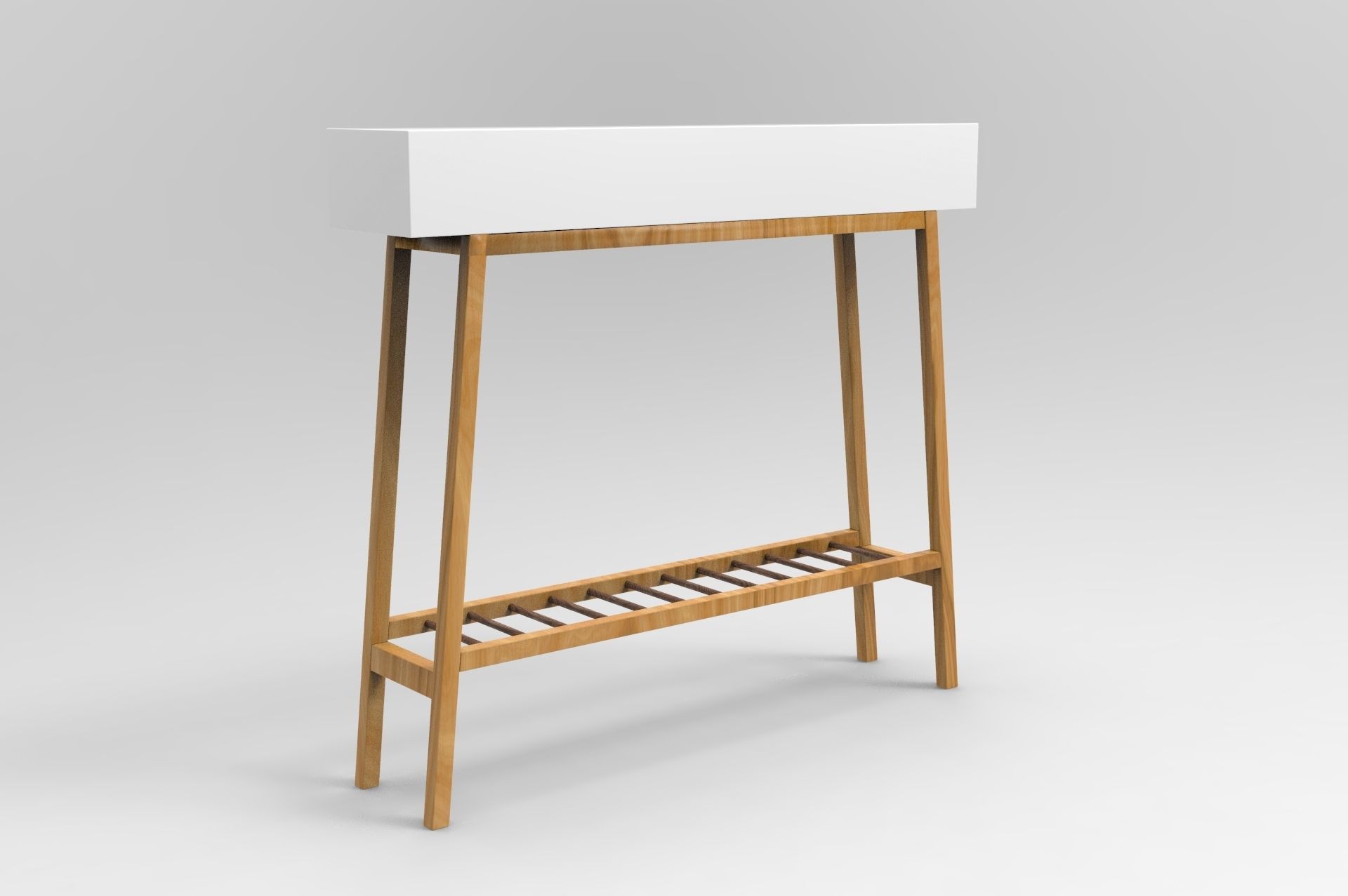 Sofa Table Low-poly 3D model_2