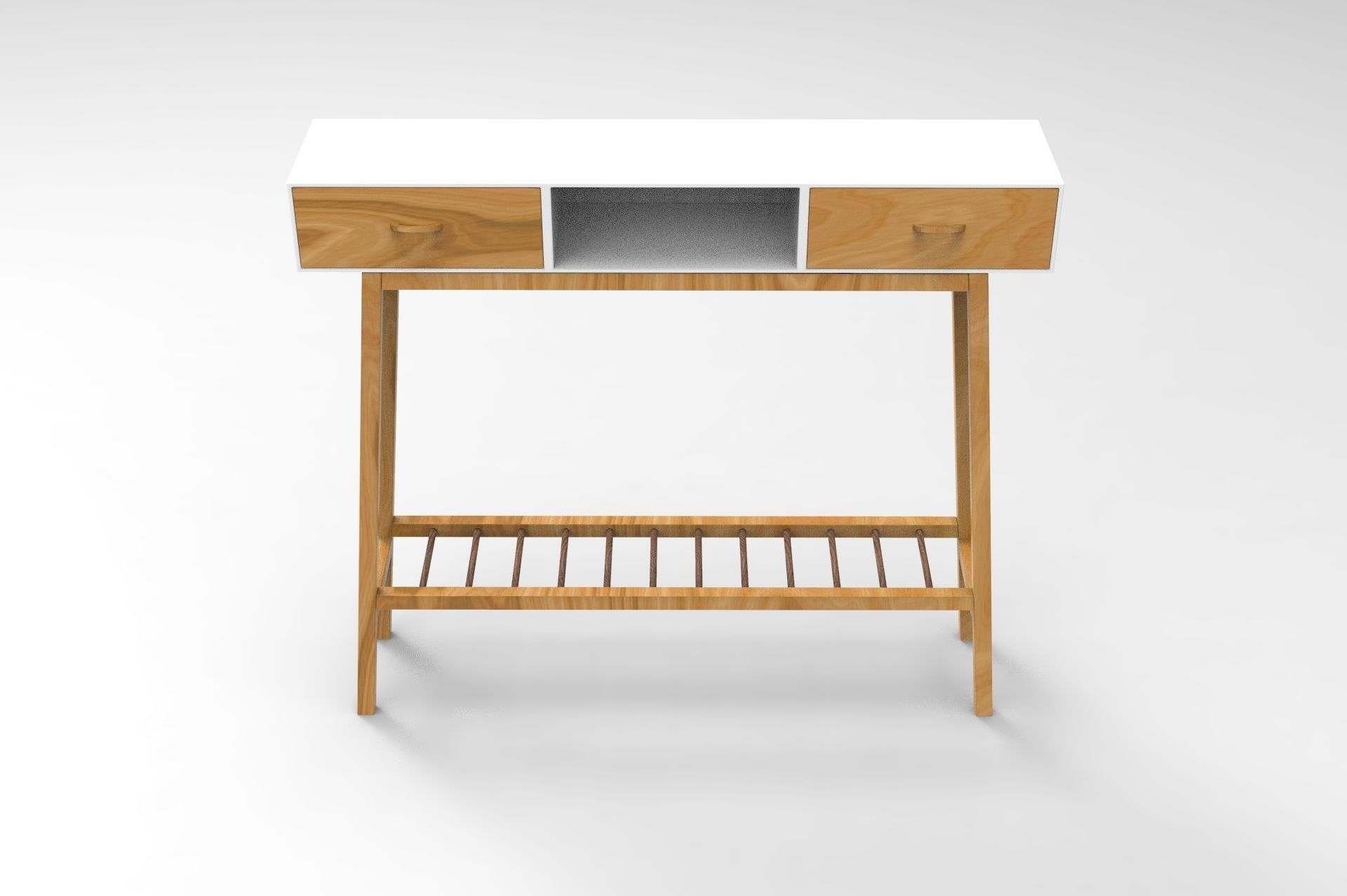 Sofa Table Low-poly 3D model_4