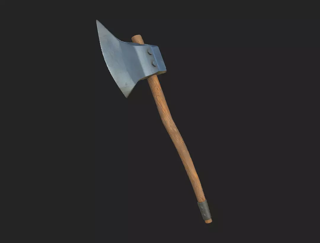 Axe Woodcutter Low-poly 3D model