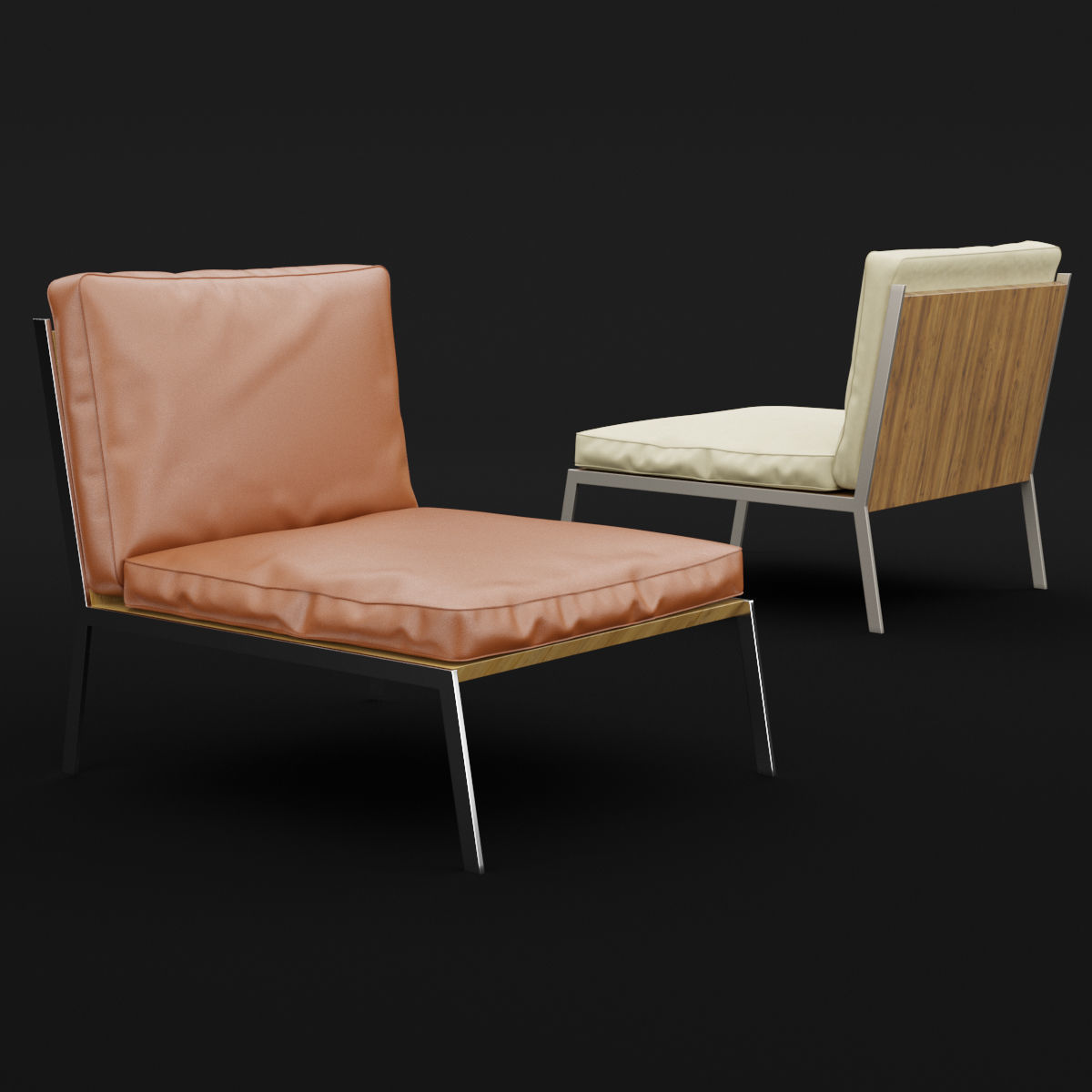 Lounge chair 3D model_2
