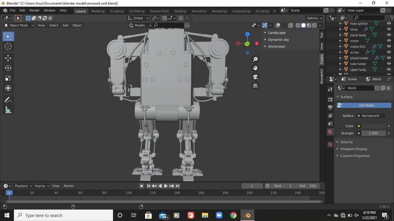 Armored Unit Futuristic 3D model_14