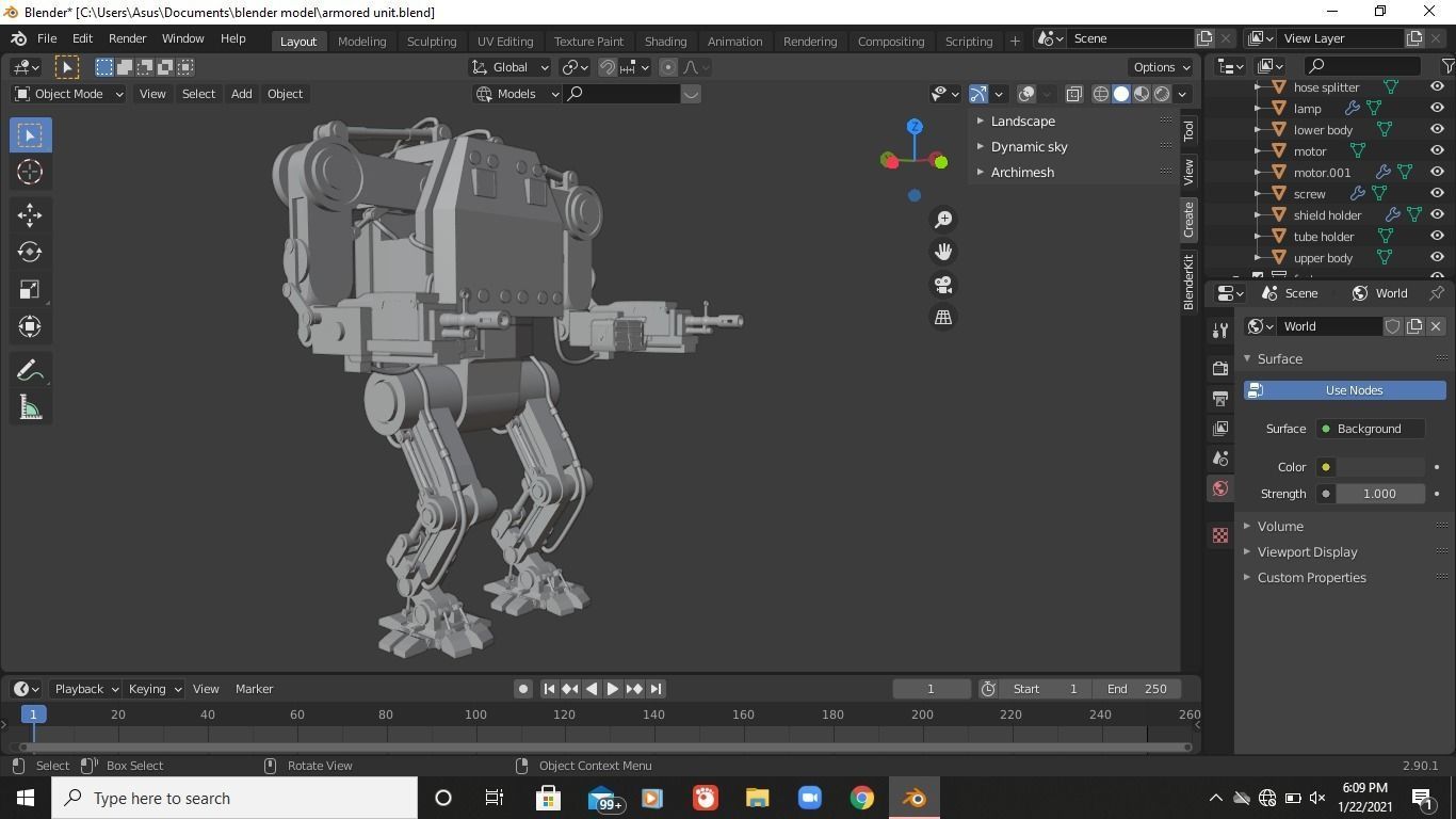 Armored Unit Futuristic 3D model_11