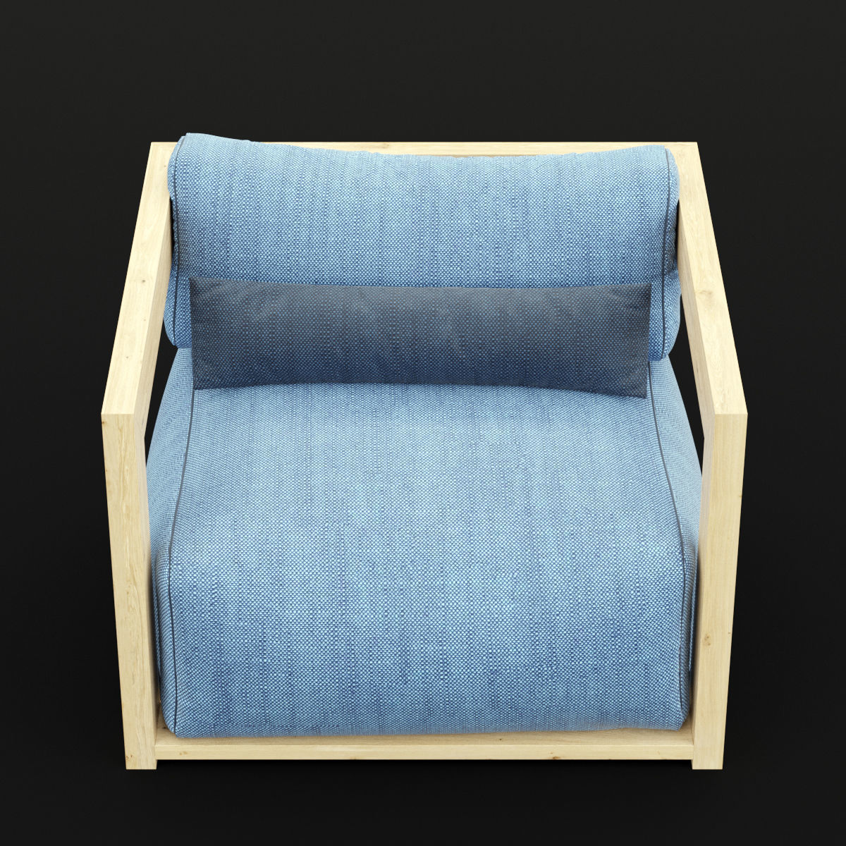 Reclaimed wood chair 1 3D model_4