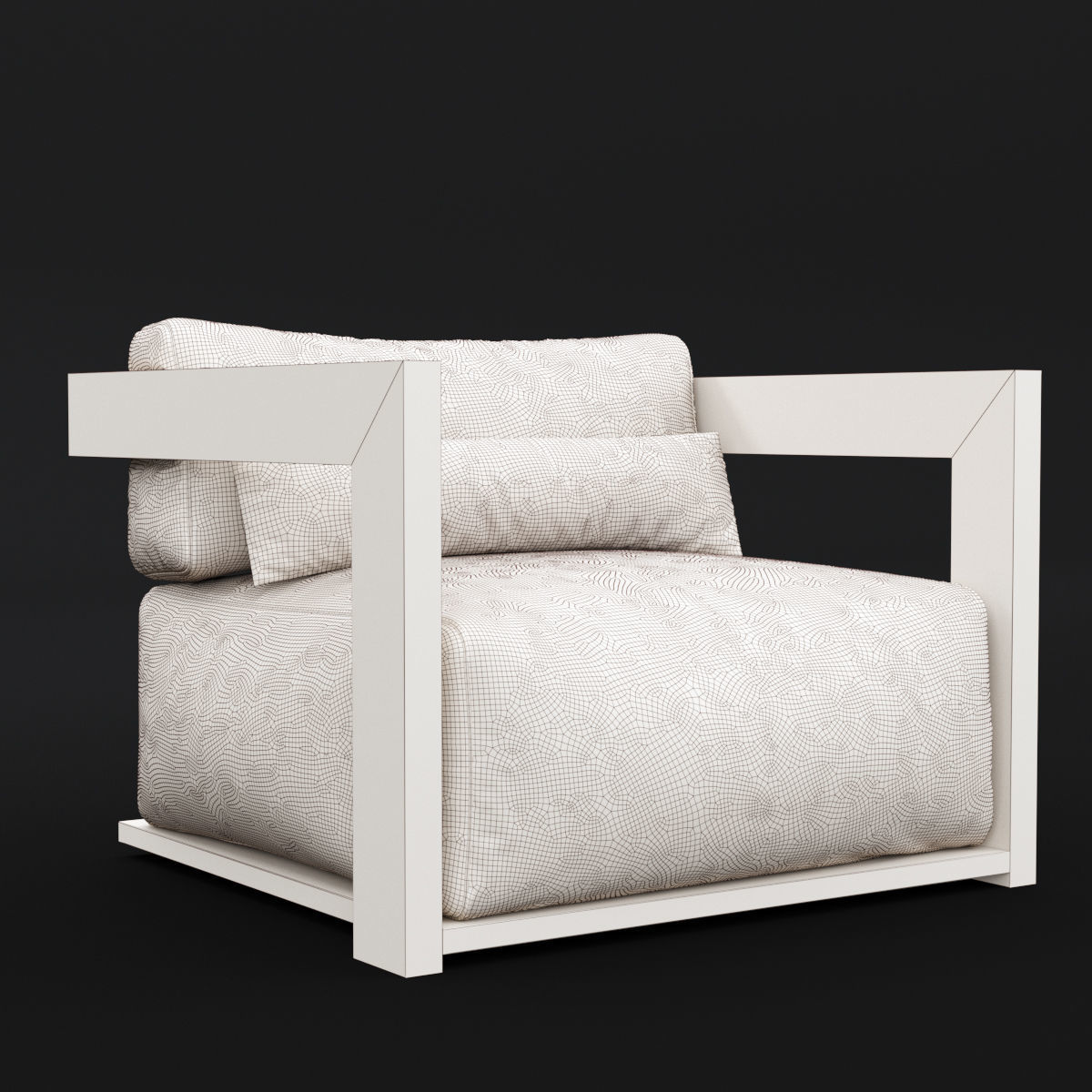 Reclaimed wood chair 1 3D model_3