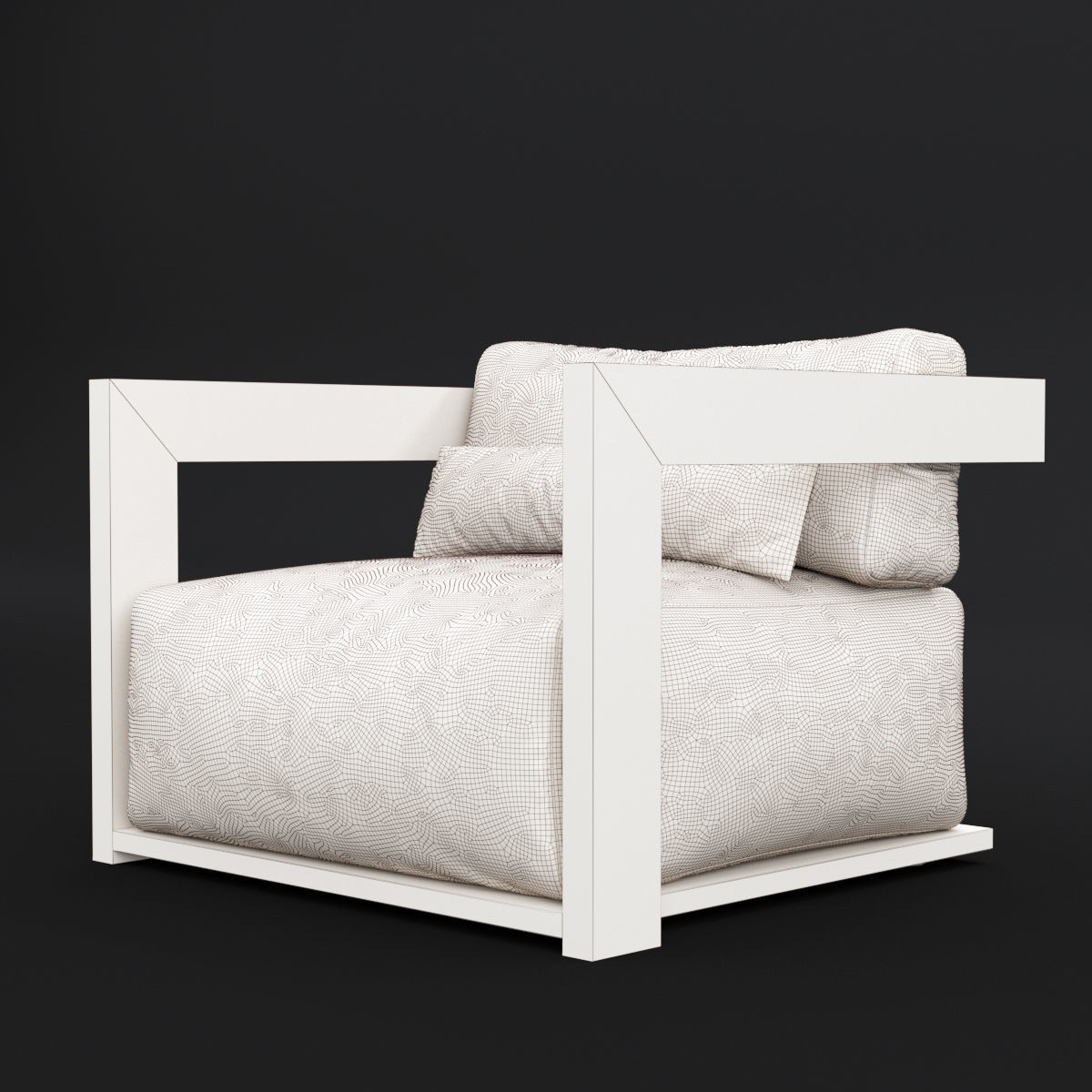 Reclaimed wood chair 1 3D model_1