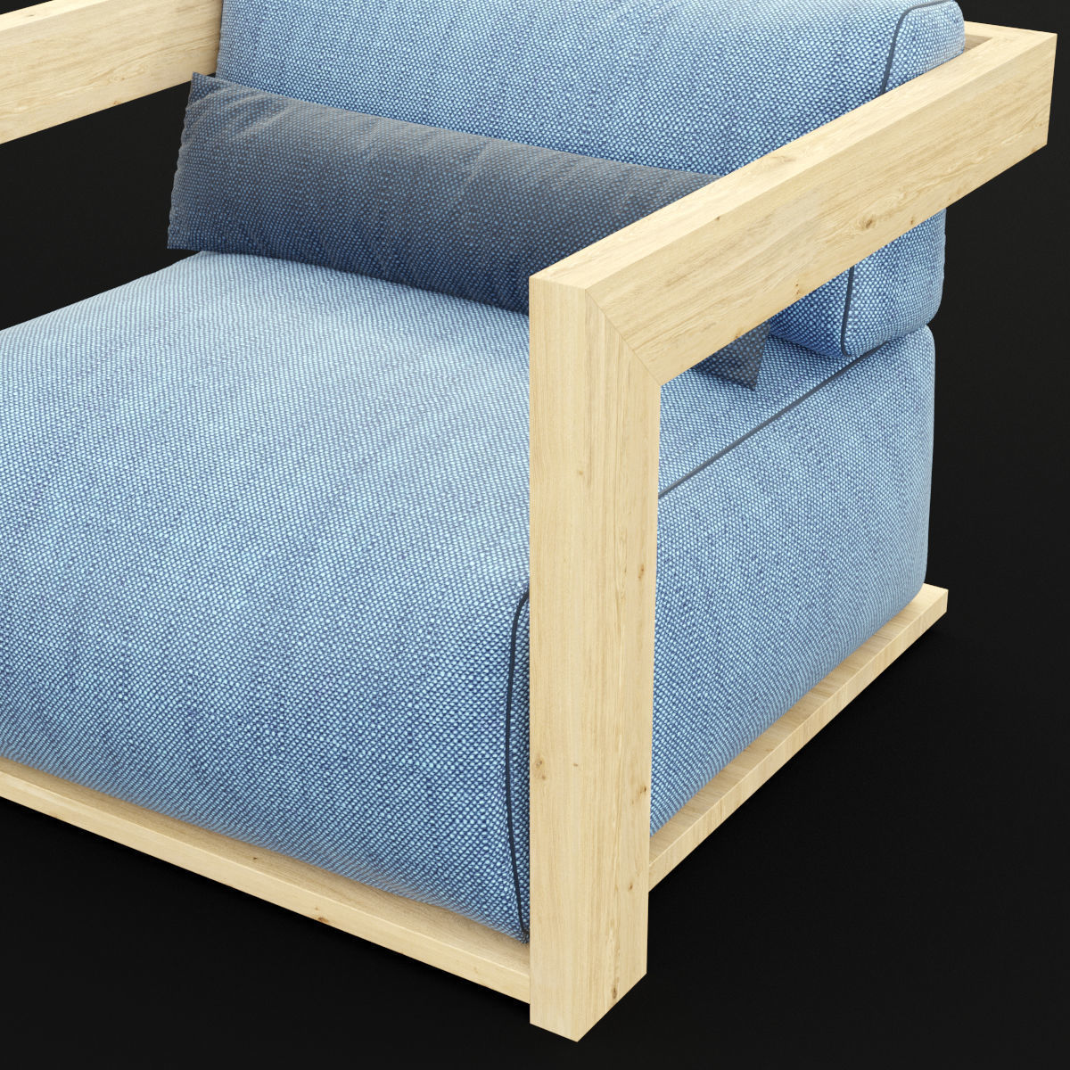 Reclaimed wood chair 1 3D model_16