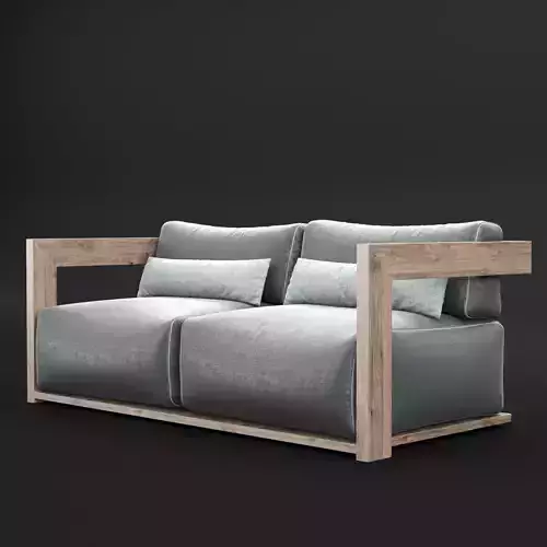 Reclaimed wood sofa 1 3D model