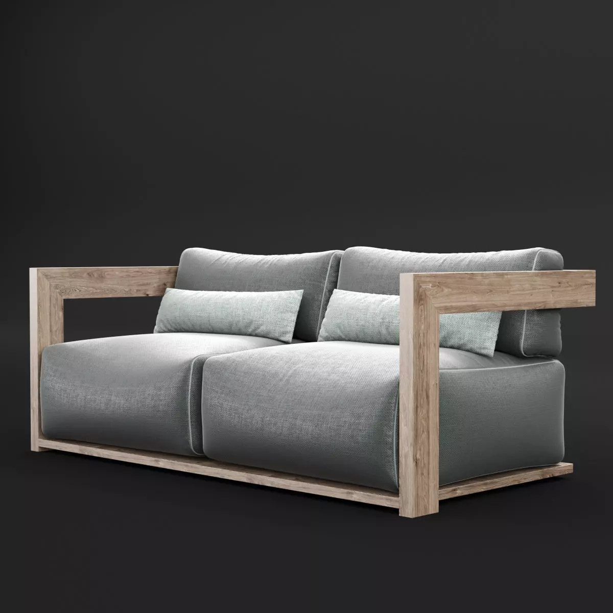 Reclaimed wood sofa 1 3D model_0