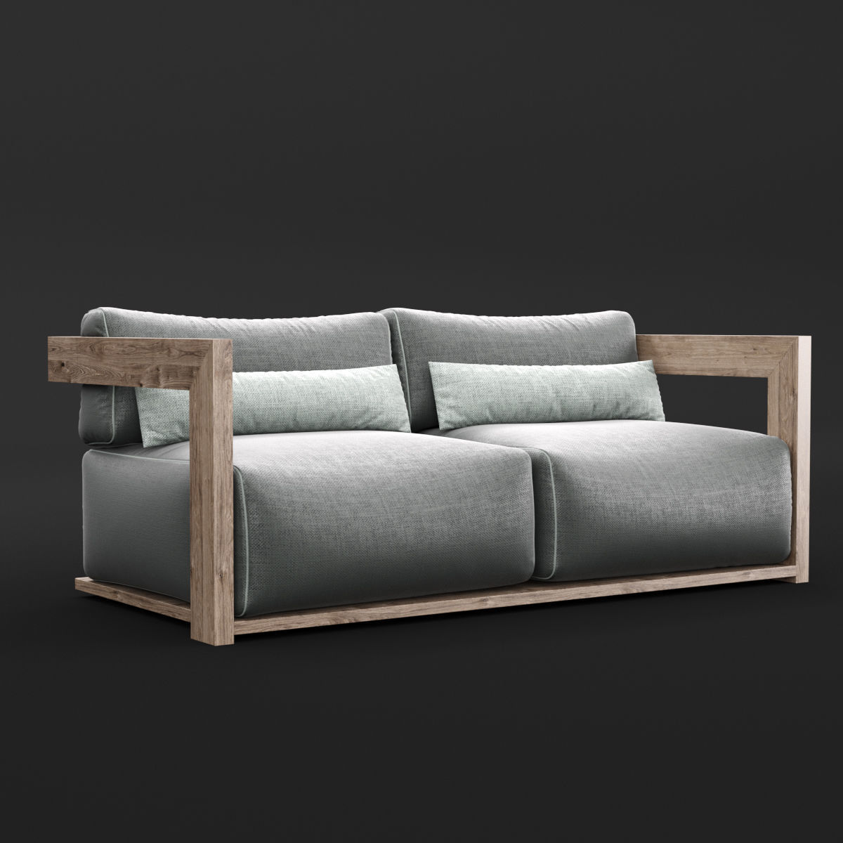 Reclaimed wood sofa 1 3D model_2