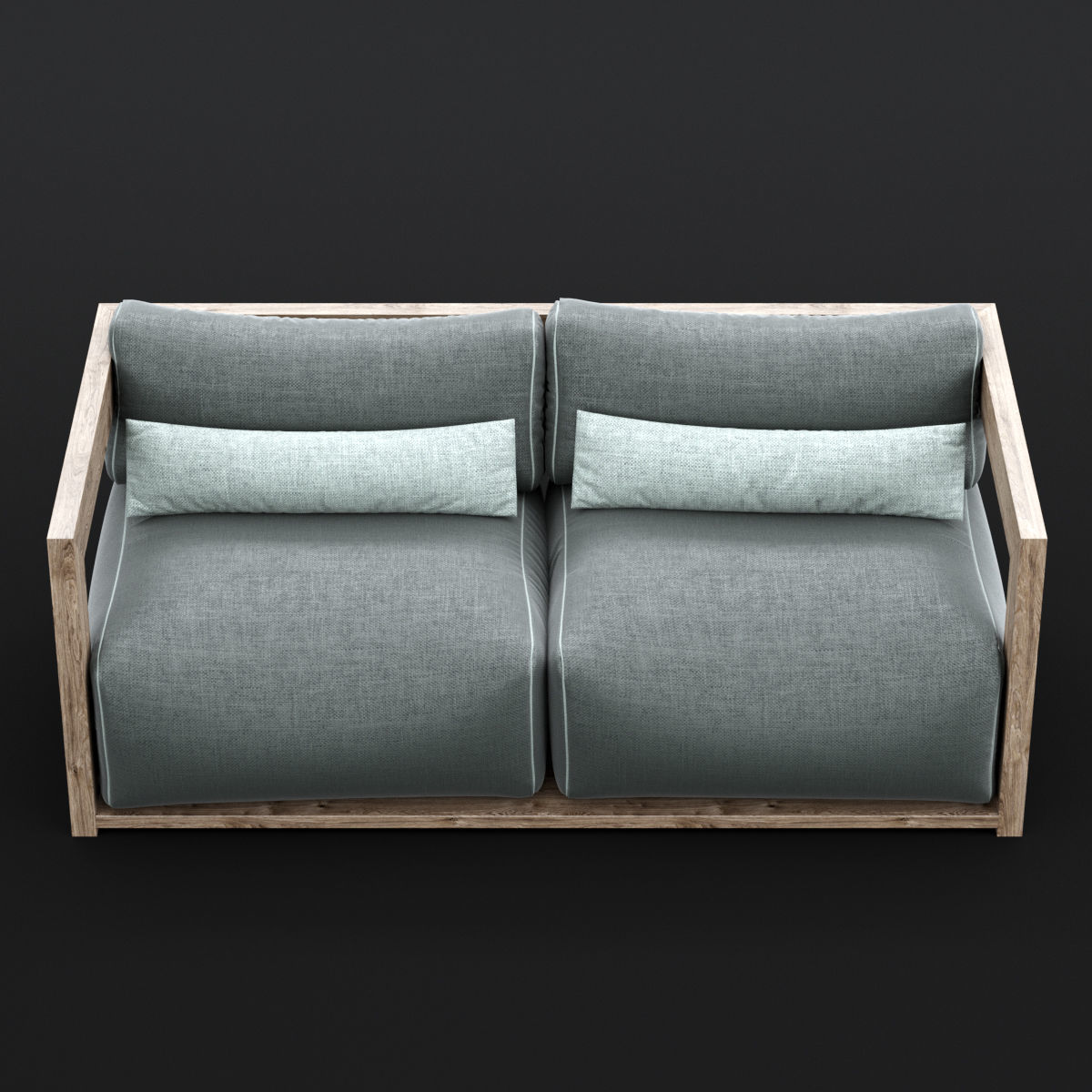 Reclaimed wood sofa 1 3D model_4