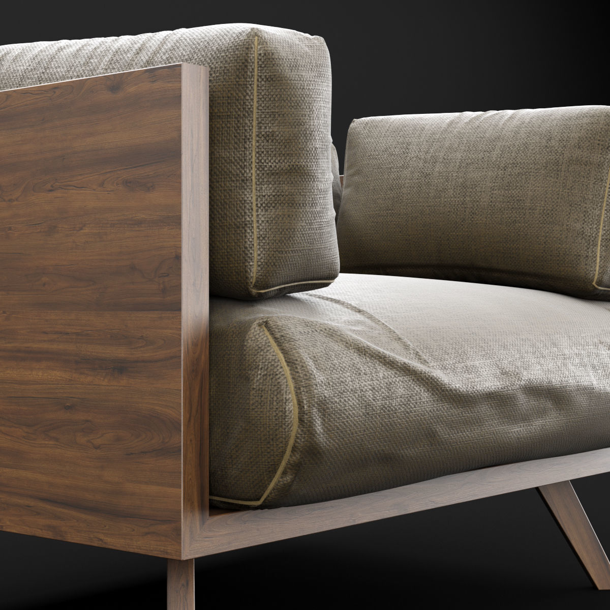 Reclaimed wood chair 2 3D model_14