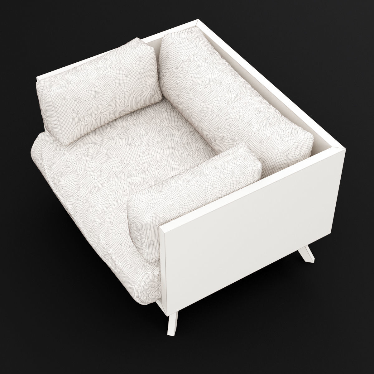 Reclaimed wood chair 2 3D model_19