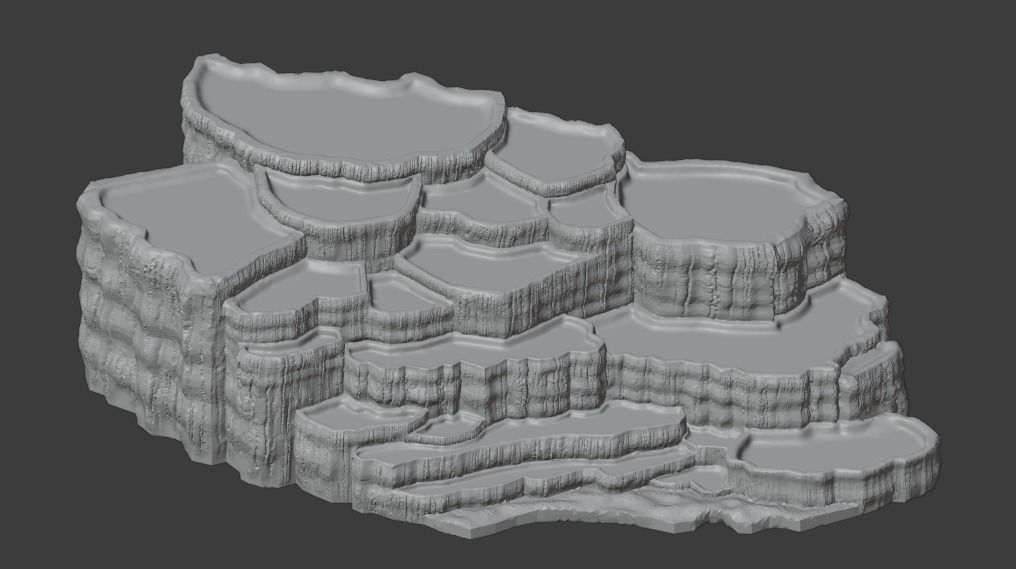 Pamukkale Travertenleri cotton castle 3d model 3D print model_2