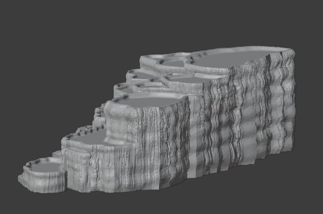 Pamukkale Travertenleri cotton castle 3d model 3D print model_3