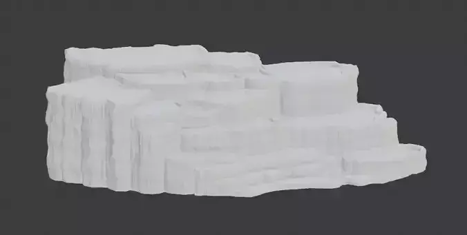 Pamukkale Travertenleri cotton castle 3d model