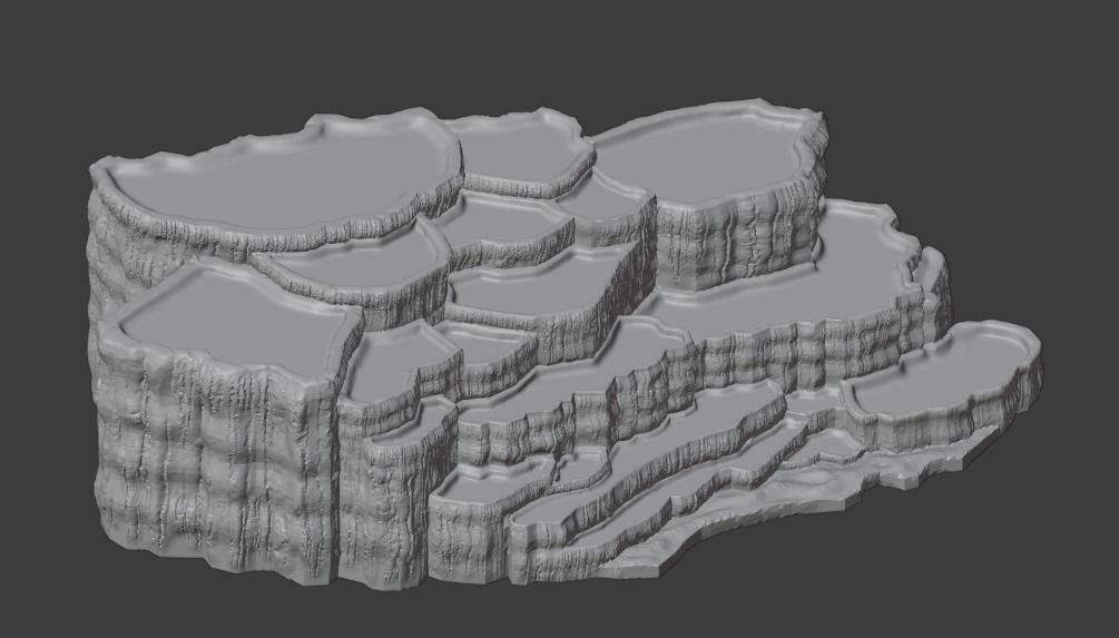 Pamukkale Travertenleri cotton castle 3d model 3D print model_1