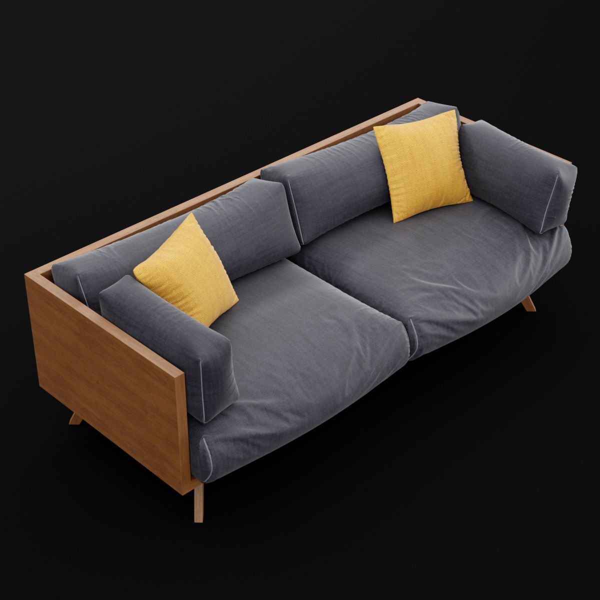 Reclaimed wood sofa 2 3D model_12