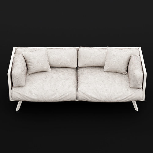 Reclaimed wood sofa 2 3D model 4