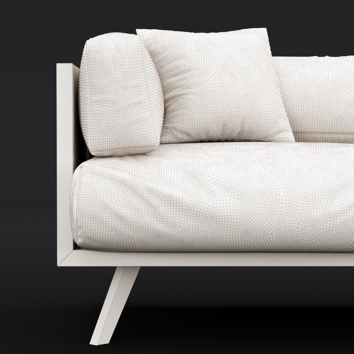 Reclaimed wood chair and sofa 2 3D Model Collection_12