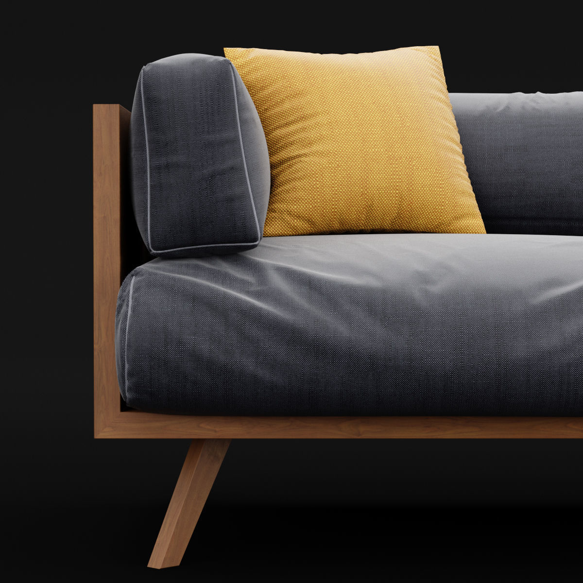 Reclaimed wood chair and sofa 2 3D Model Collection_16