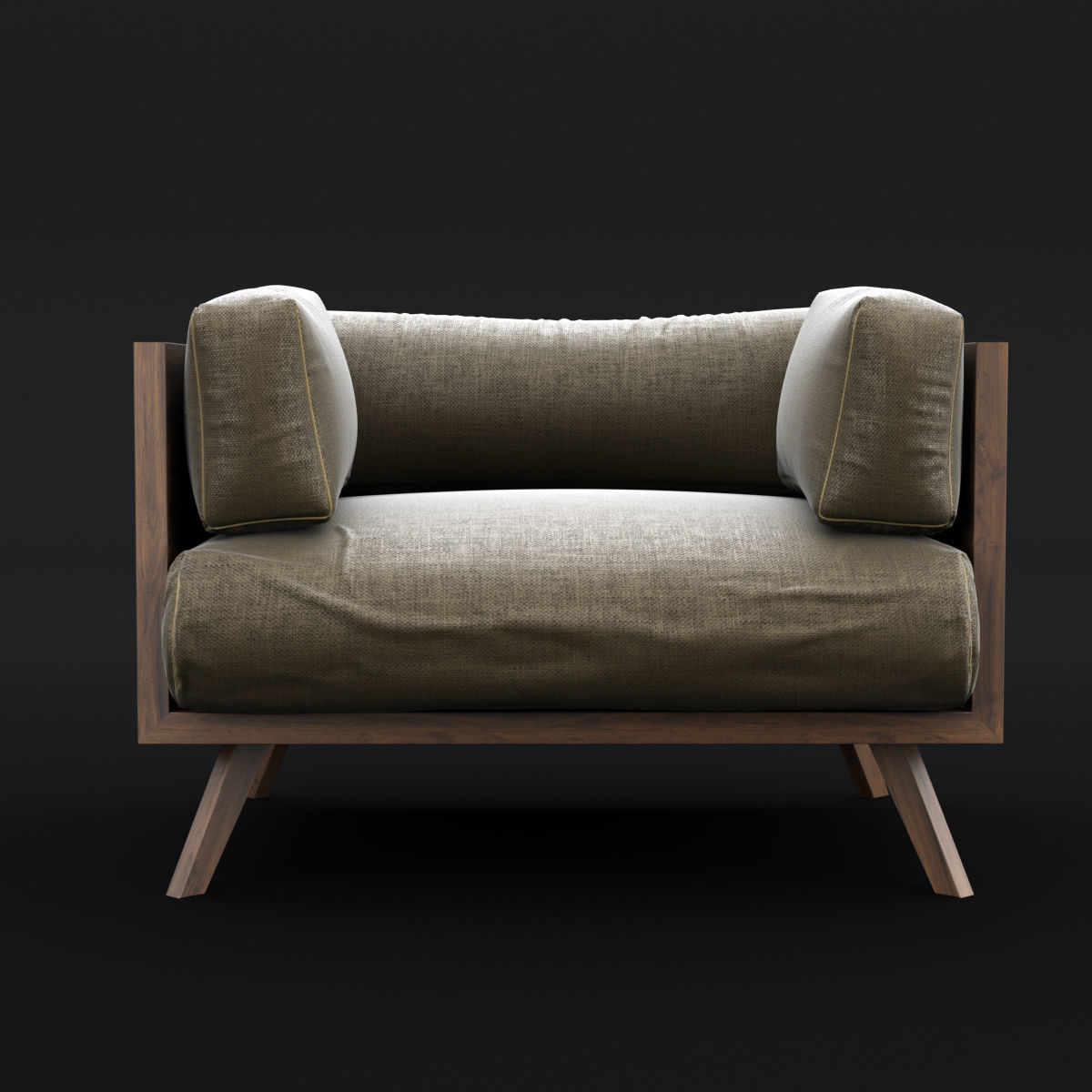 Reclaimed wood chair and sofa all 3D Model Collection_8
