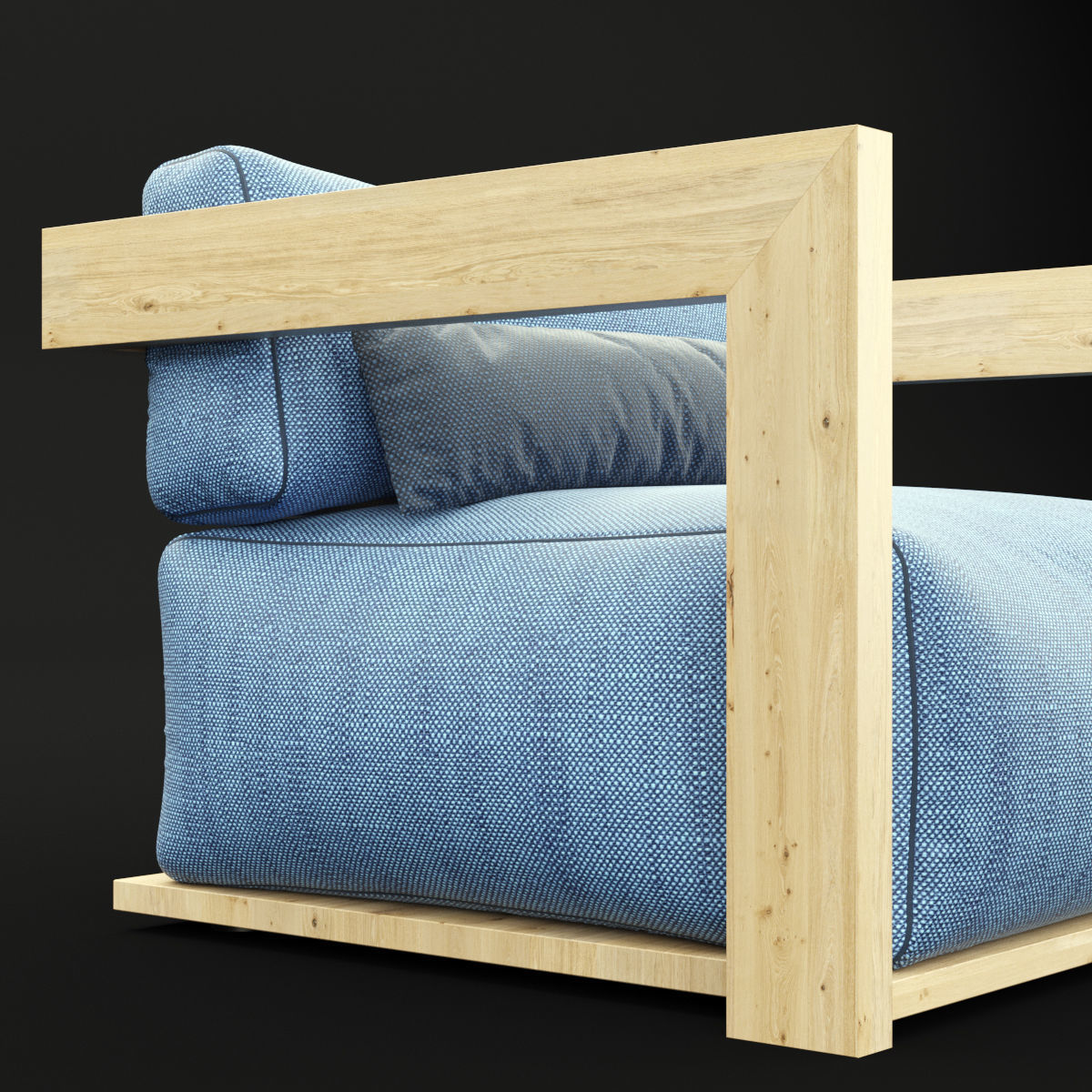 Reclaimed wood chair and sofa all 3D Model Collection_3