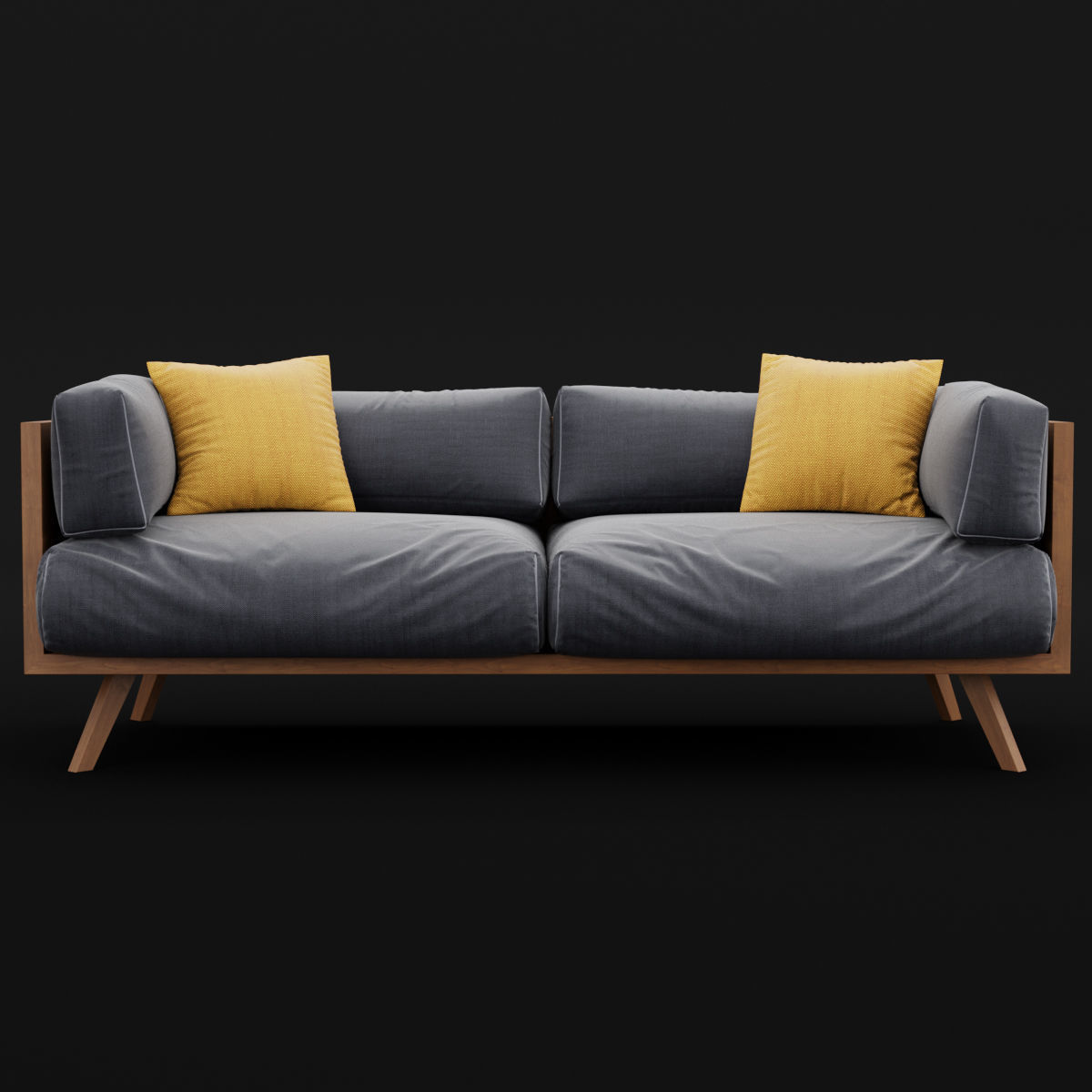Reclaimed wood chair and sofa all 3D Model Collection_13