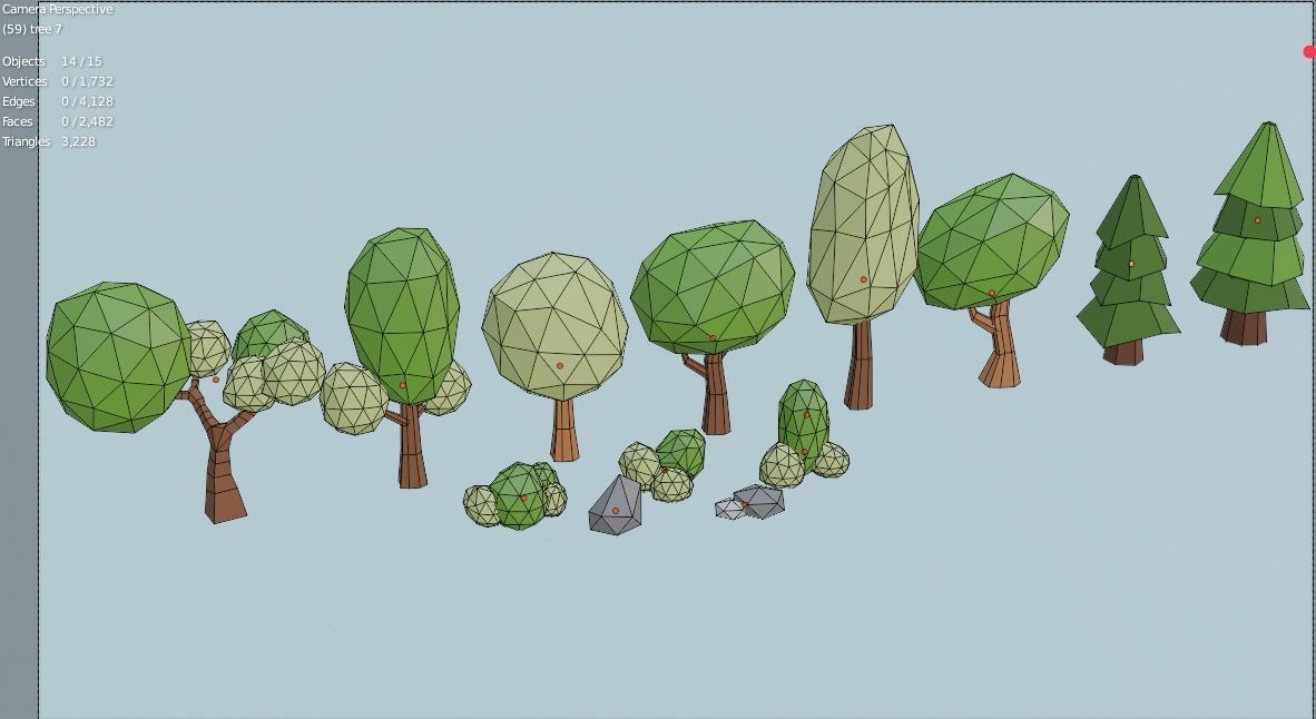 Game Asset cars train environment Low-poly 3D model_5