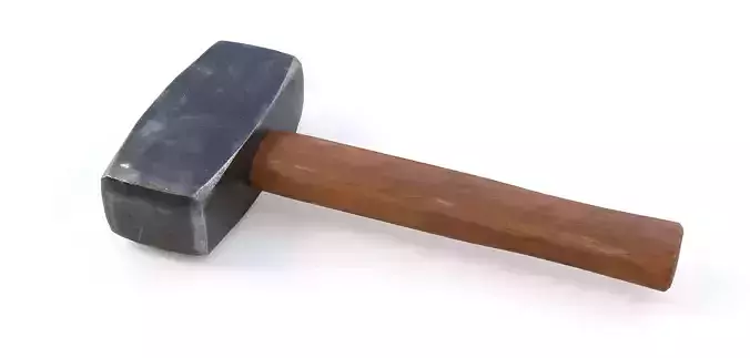 Mallet 3D Model wooden hammer
