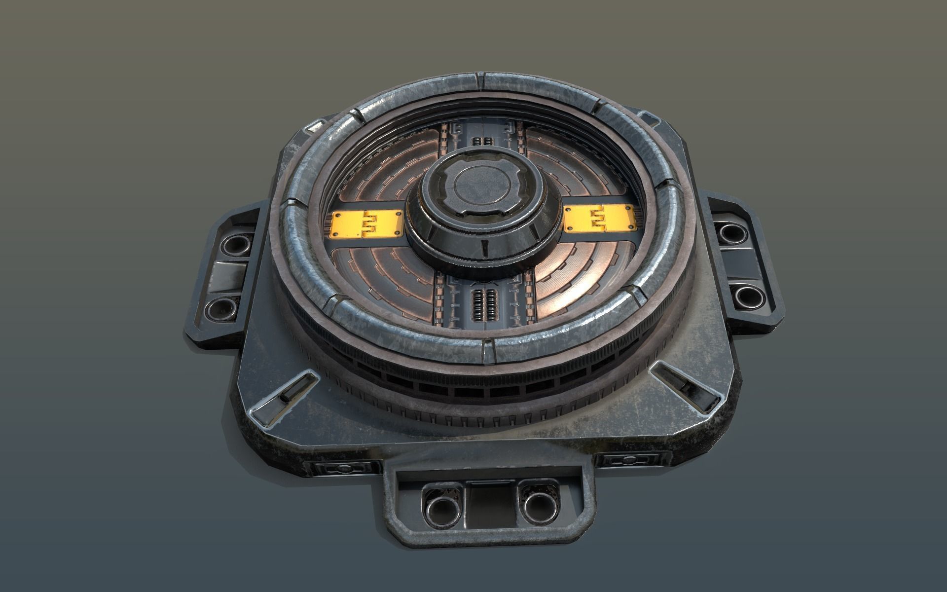 SciFi Vents Low-poly 3D model_4