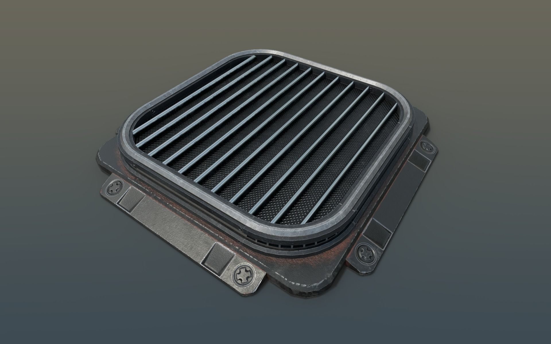 SciFi Vents Low-poly 3D model_7