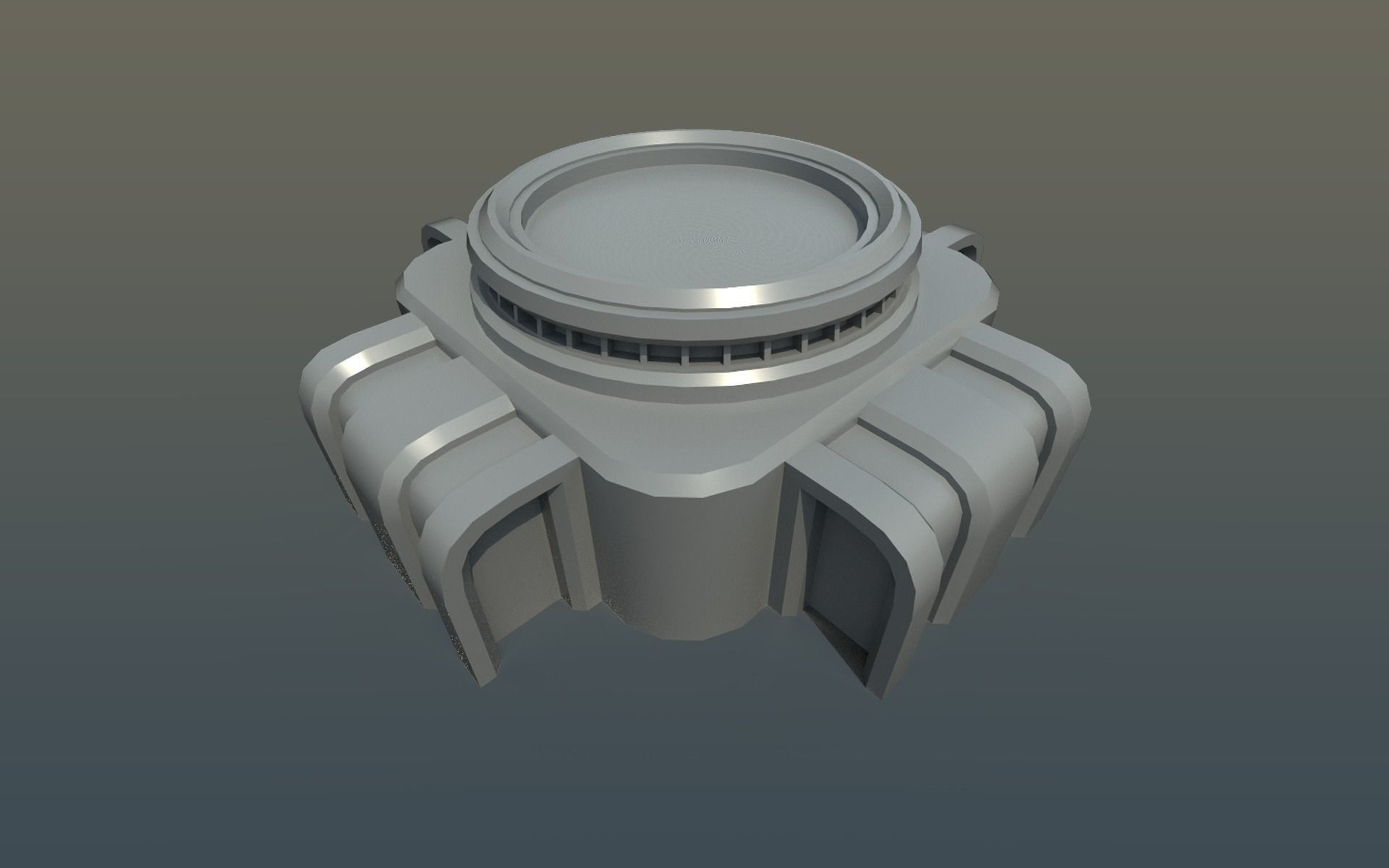 SciFi Vents Low-poly 3D model_2