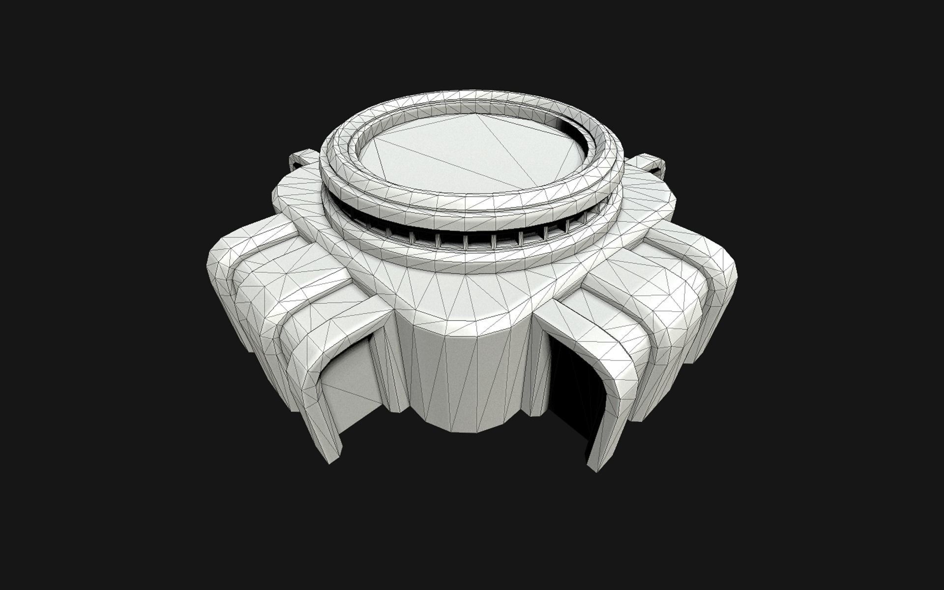 SciFi Vents Low-poly 3D model_3