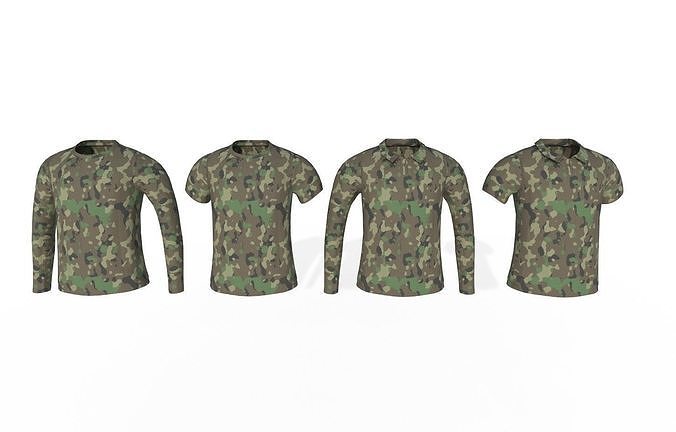army clothes  Low-poly 3D model
