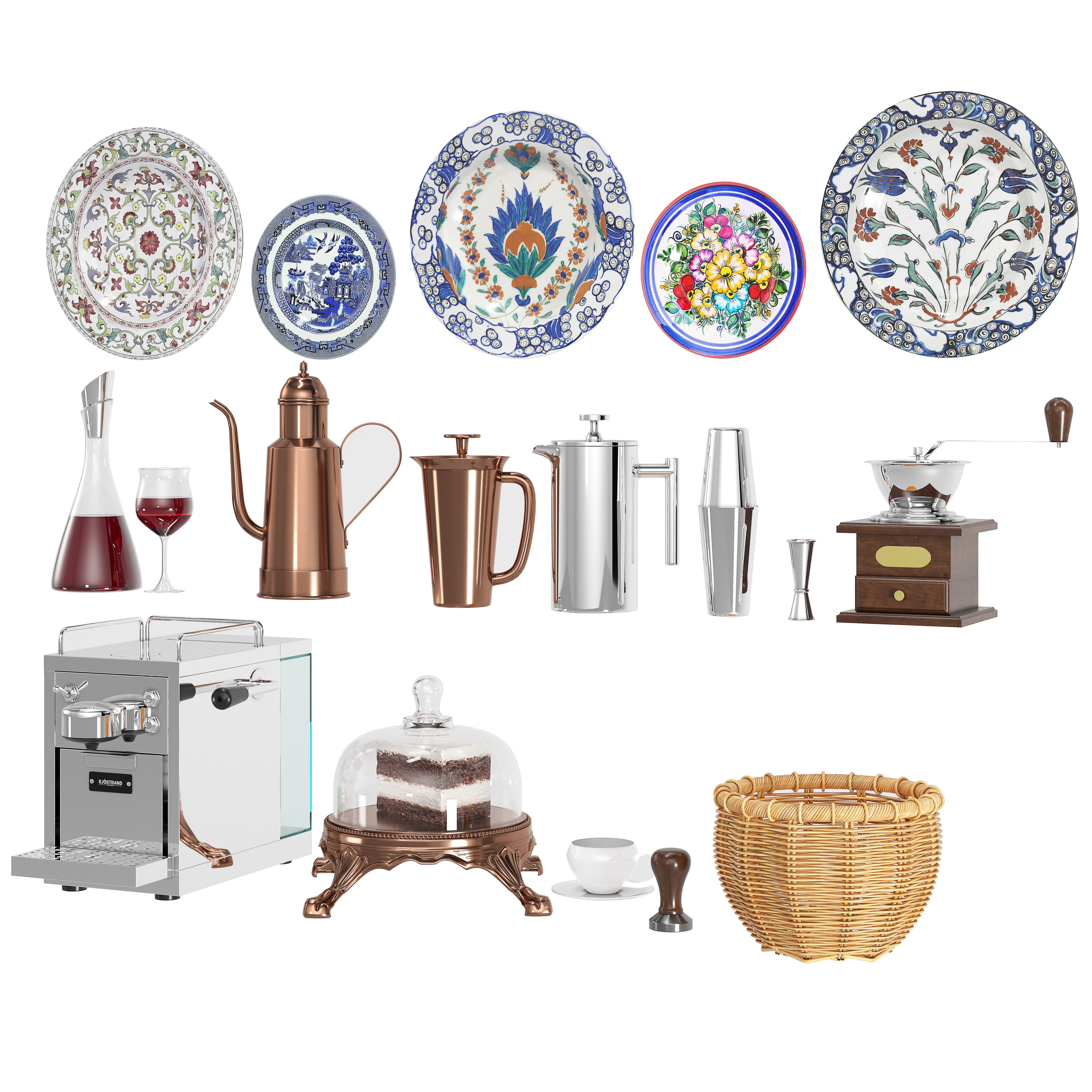 Coffee Shop Bar 3D model_4