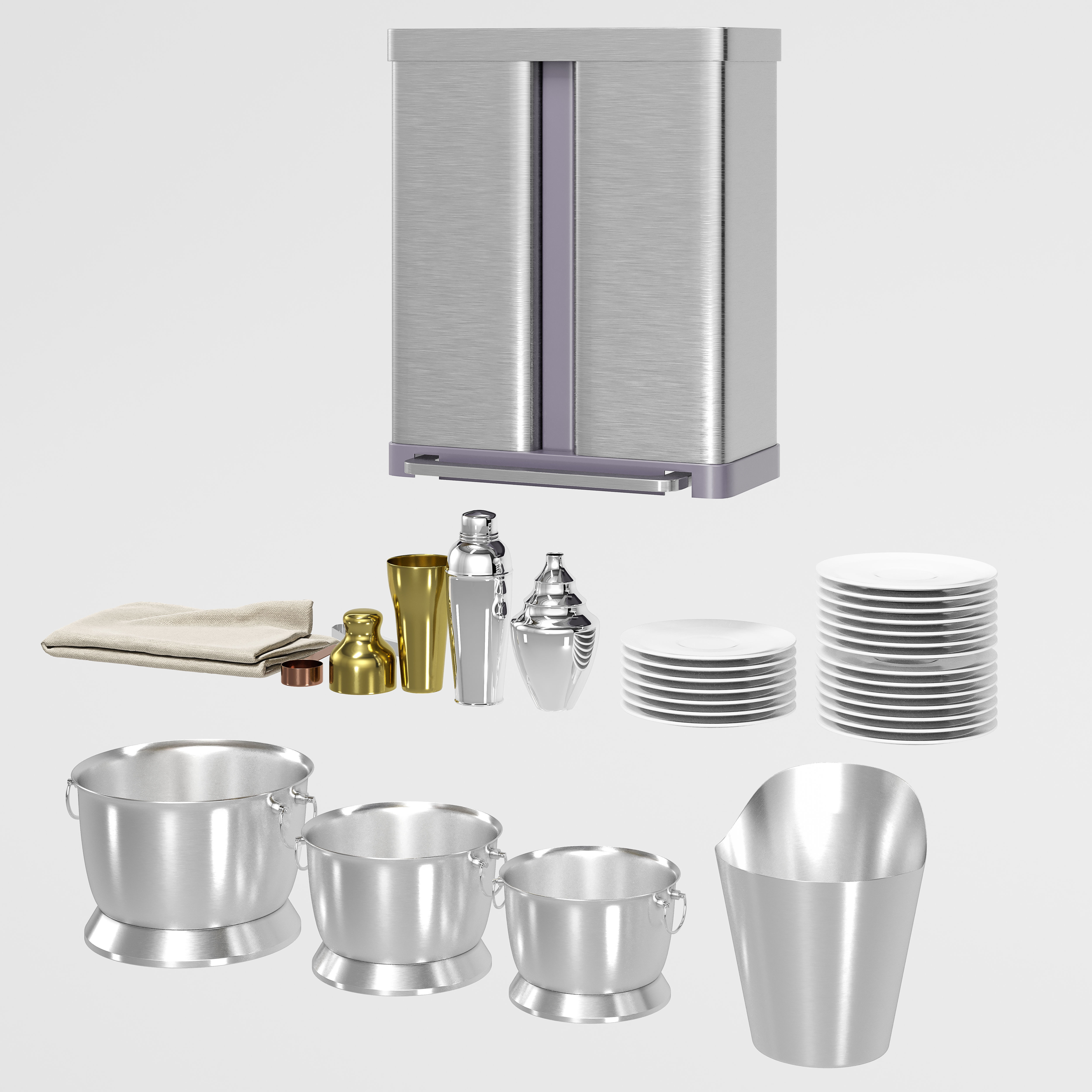 Coffee Shop Bar 3D model_5