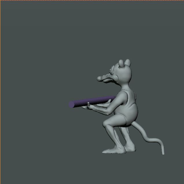 Rat pen holder 3D print model_9