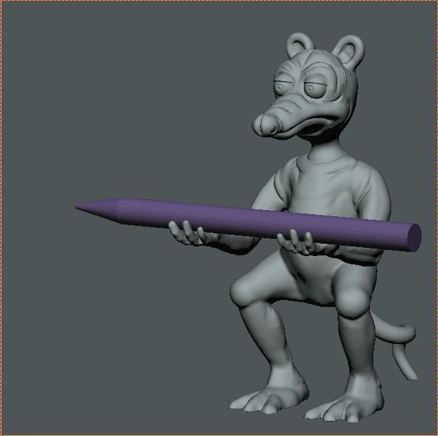 Rat pen holder 3D print model_2