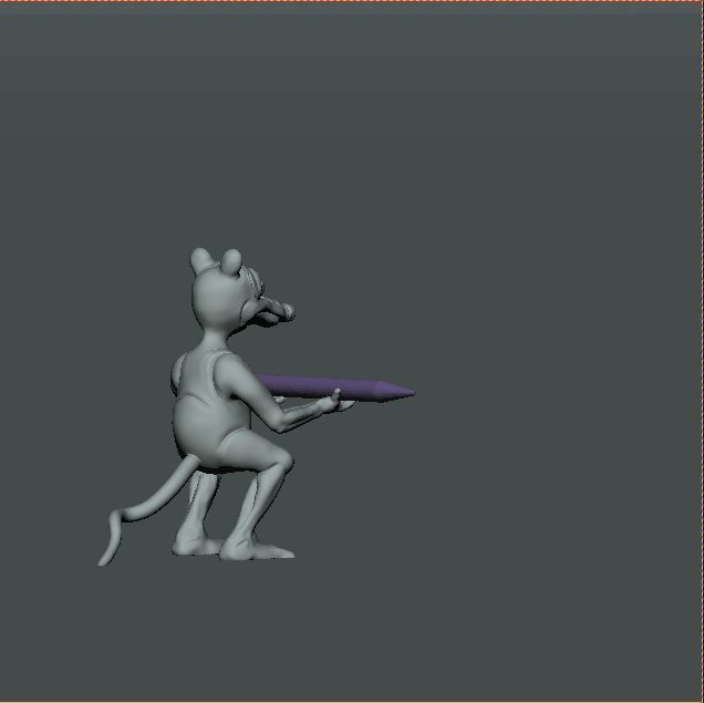 Rat pen holder 3D print model_4