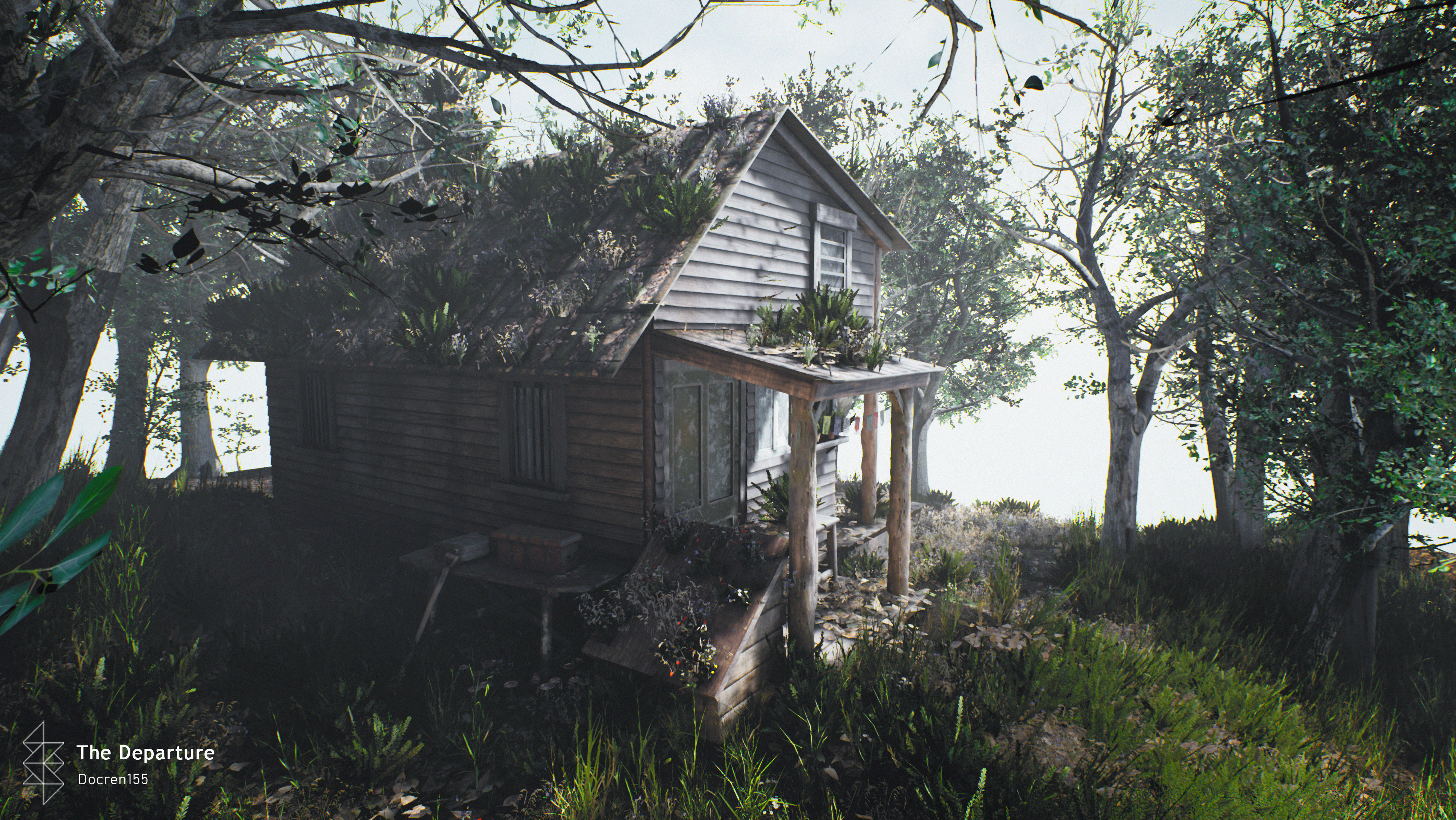 Windows wooden doors and Low-poly 3D model_4