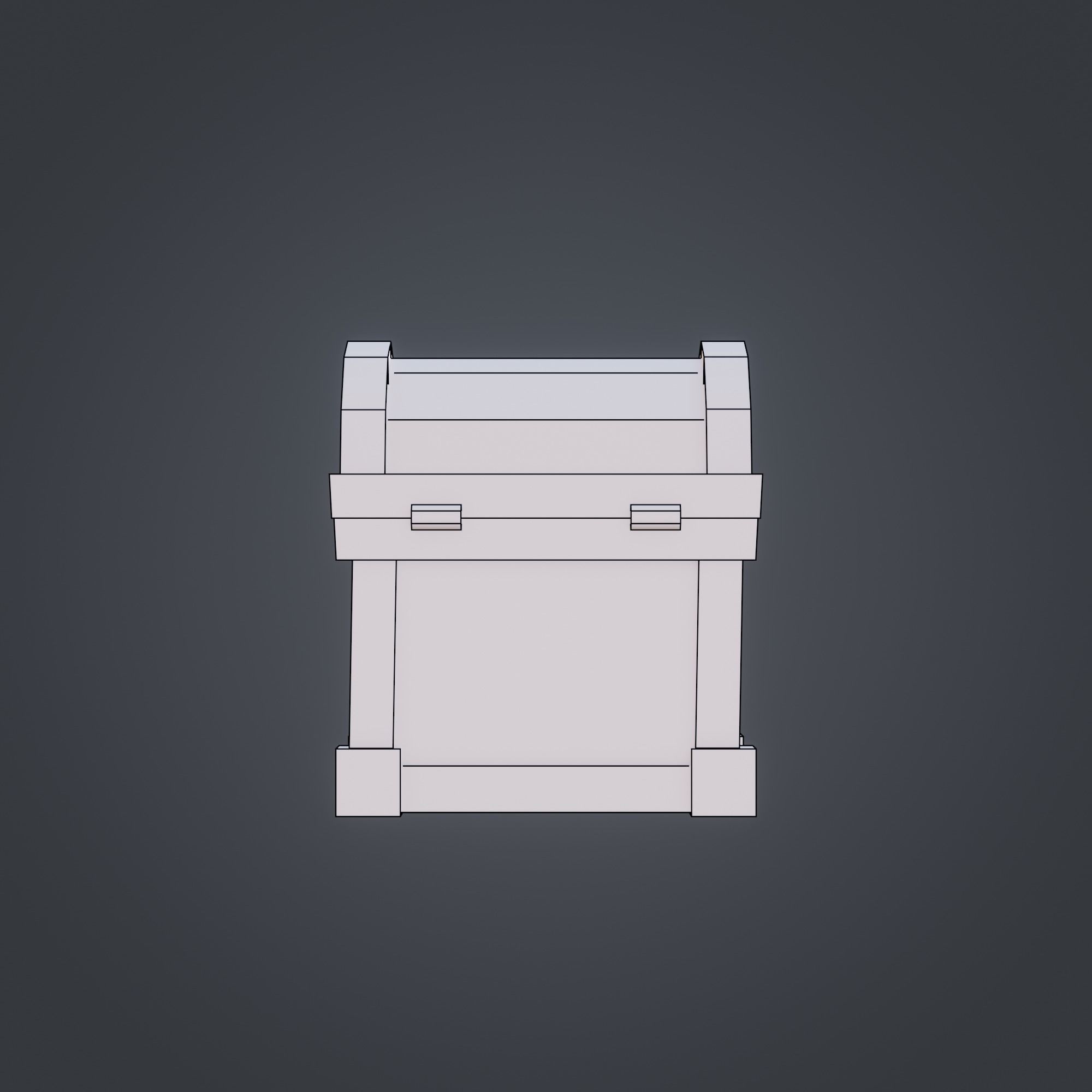 Treasure Chest  Low-poly 3D model_24