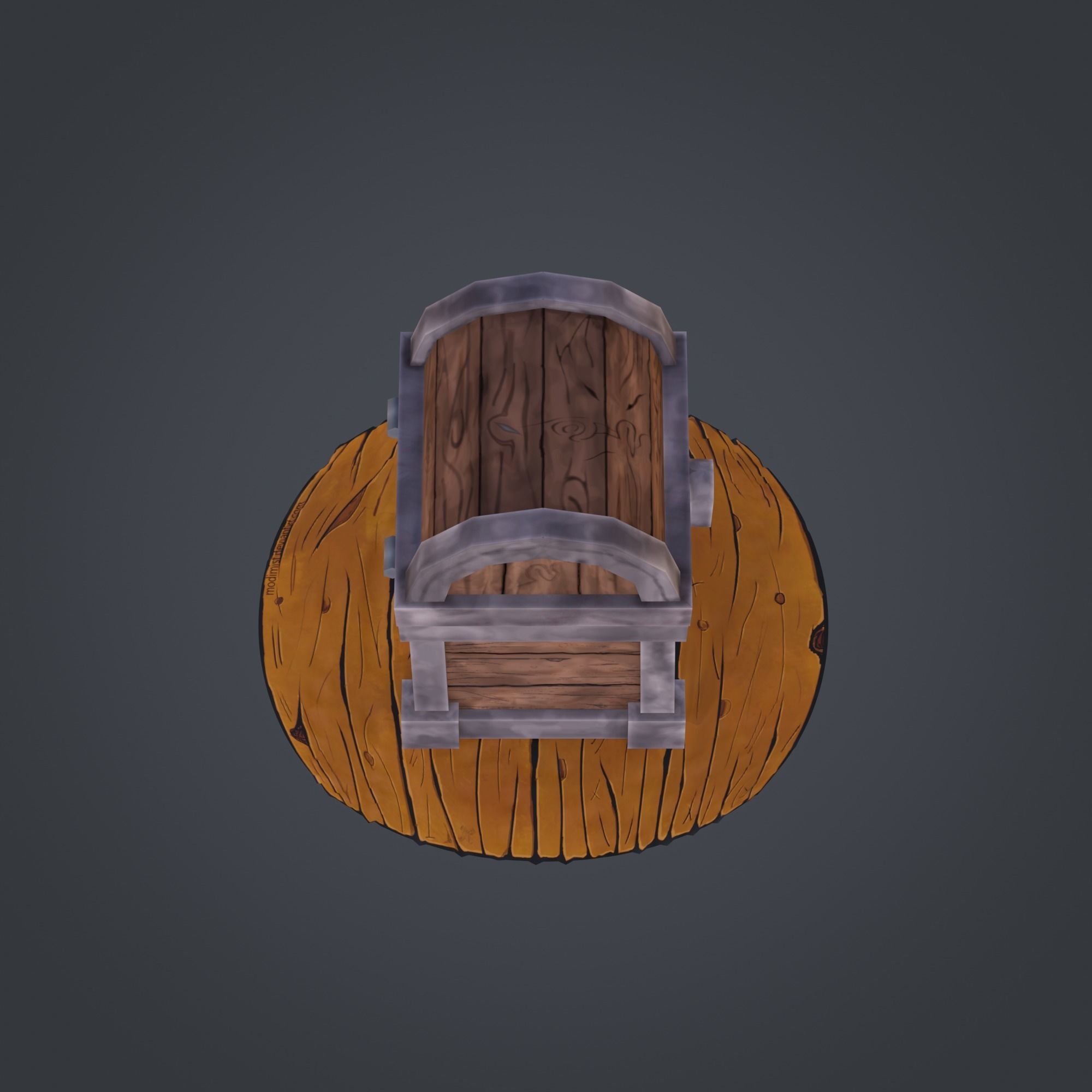 Treasure Chest  Low-poly 3D model_18