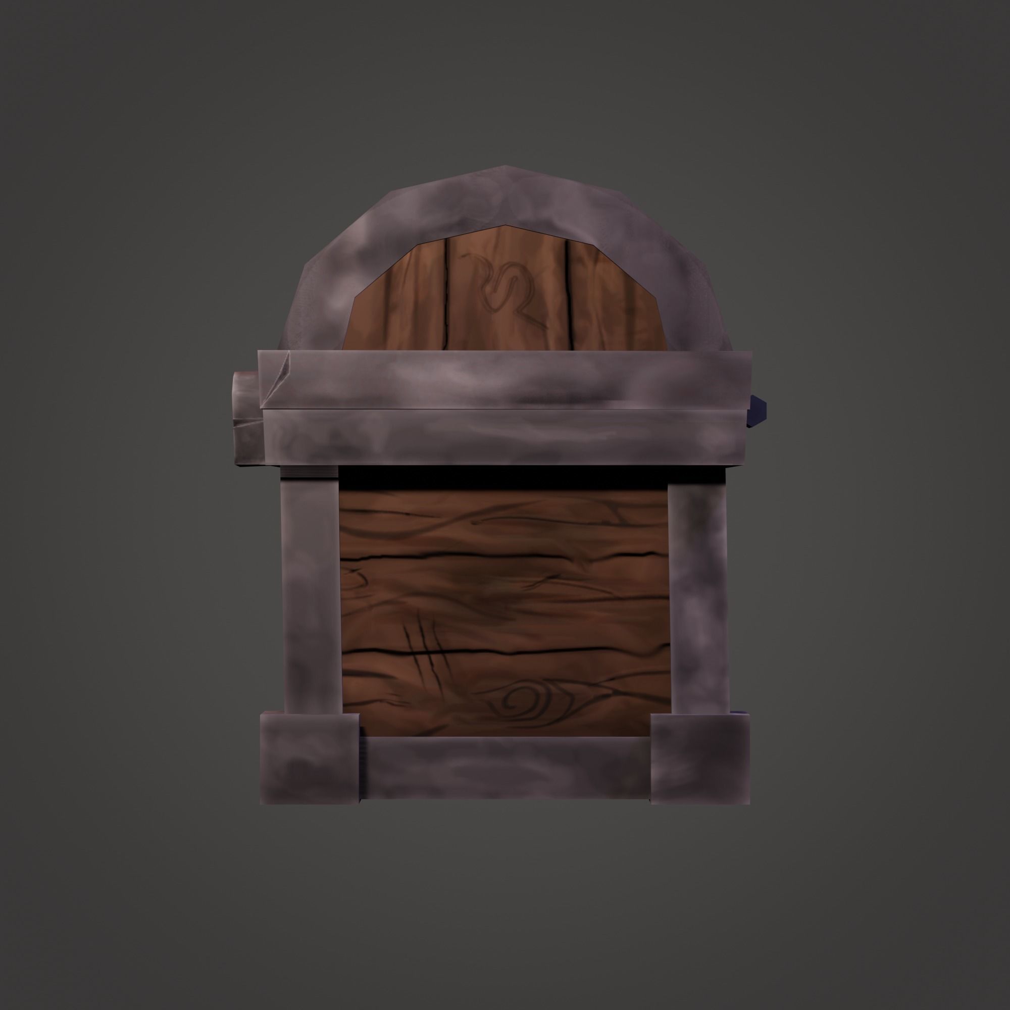 Treasure Chest  Low-poly 3D model_4