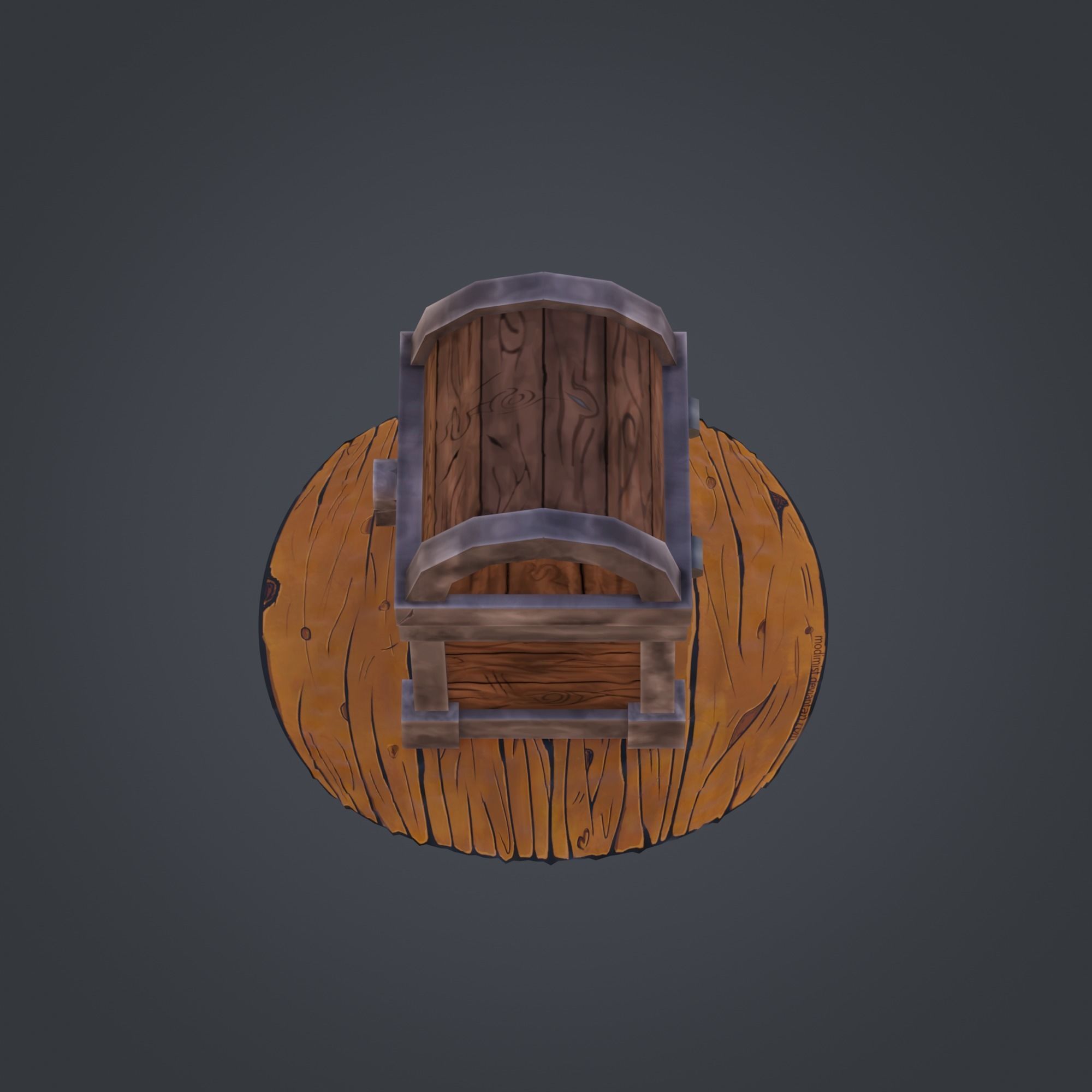 Treasure Chest  Low-poly 3D model_16