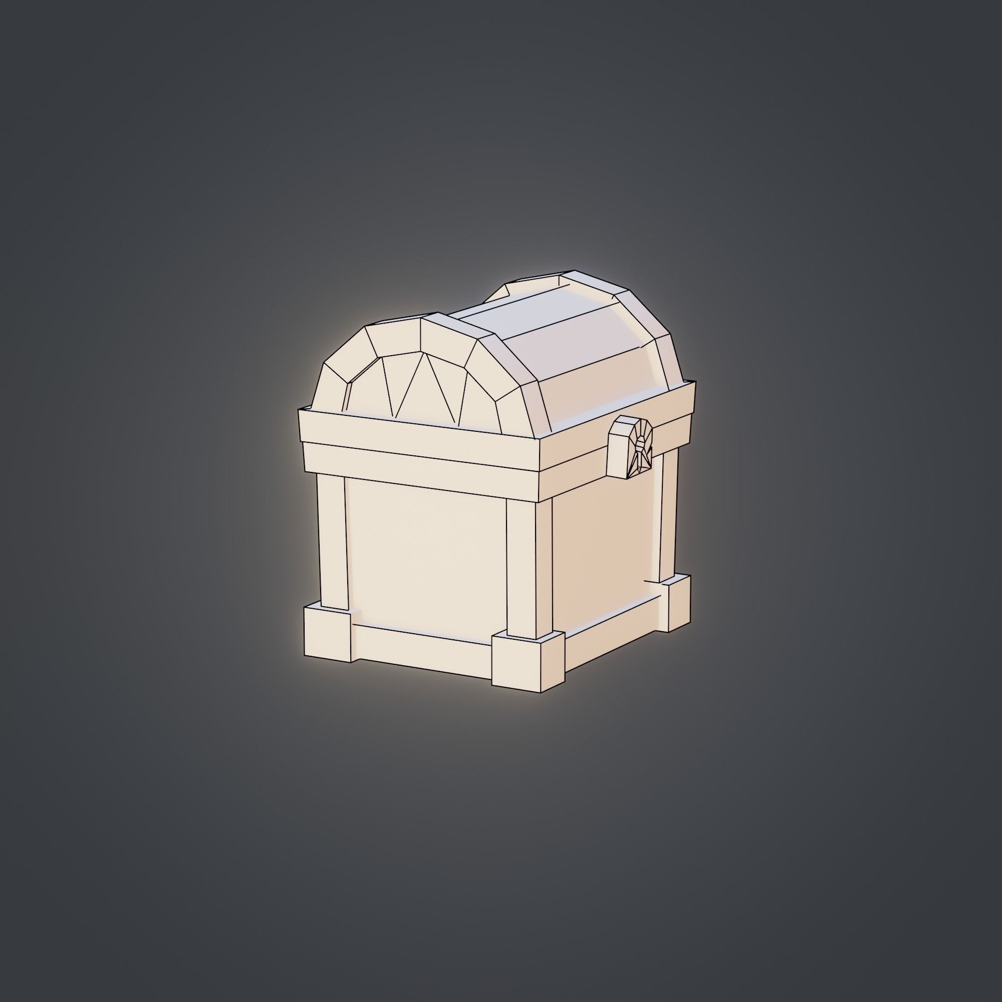 Treasure Chest  Low-poly 3D model_19