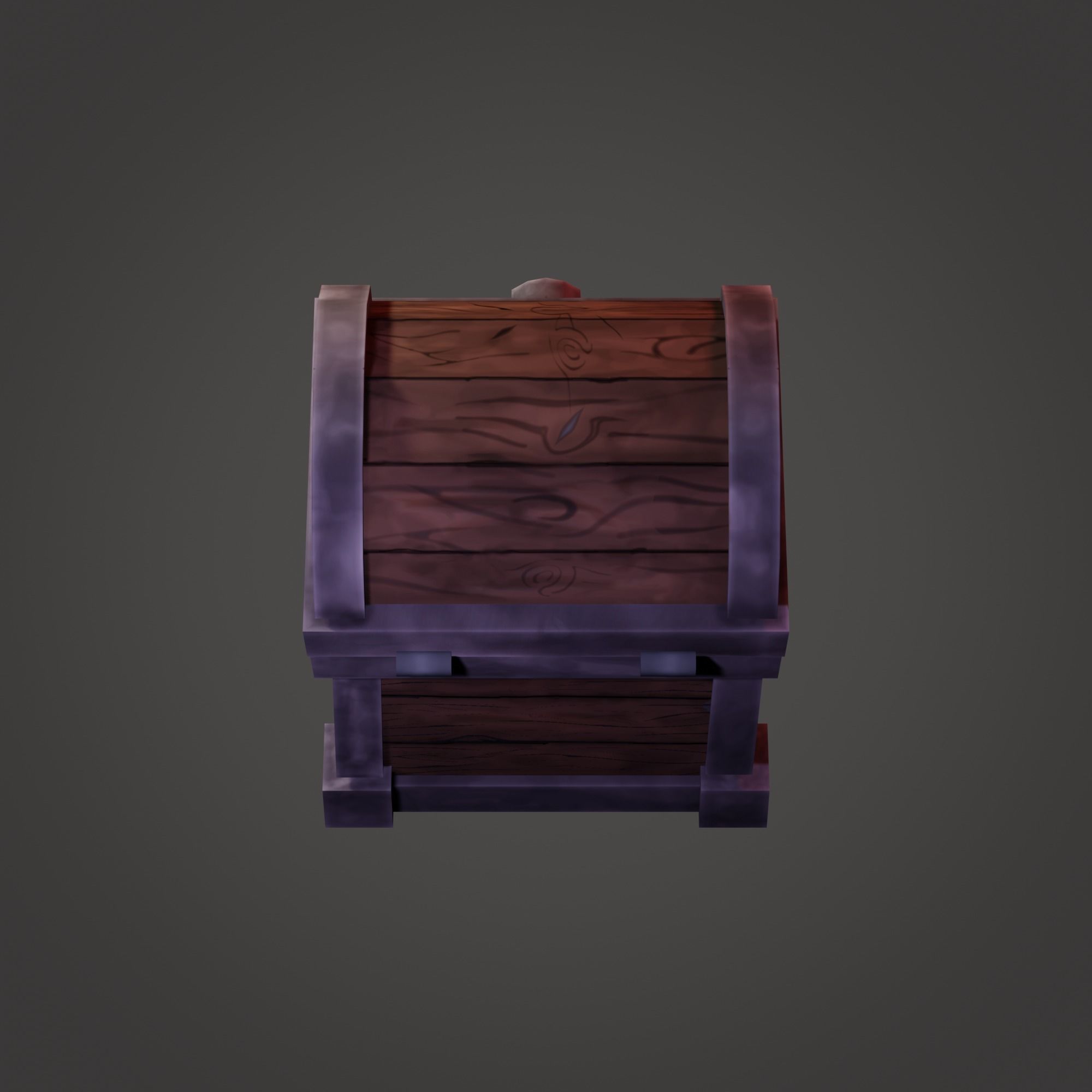 Treasure Chest  Low-poly 3D model_5