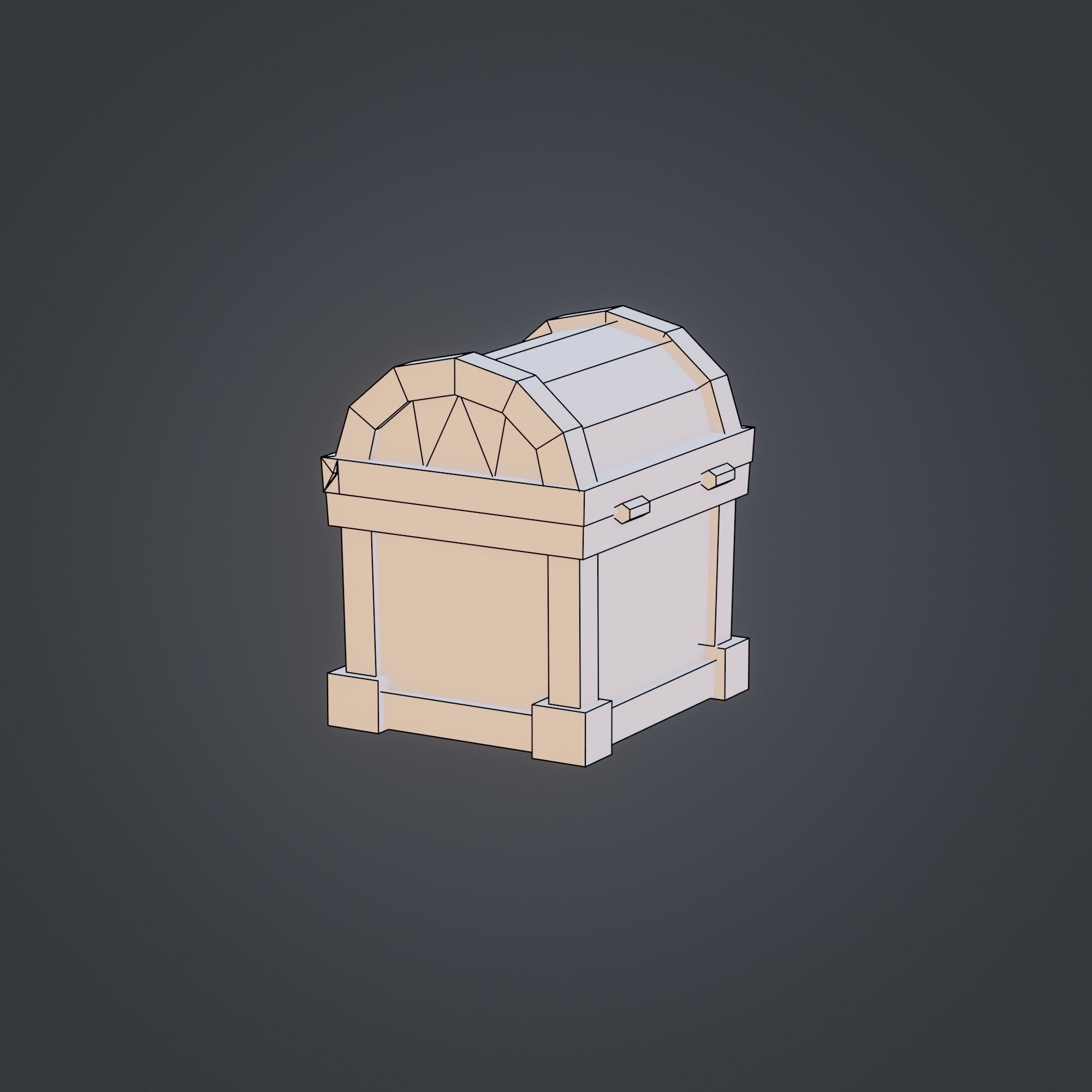 Treasure Chest  Low-poly 3D model_22
